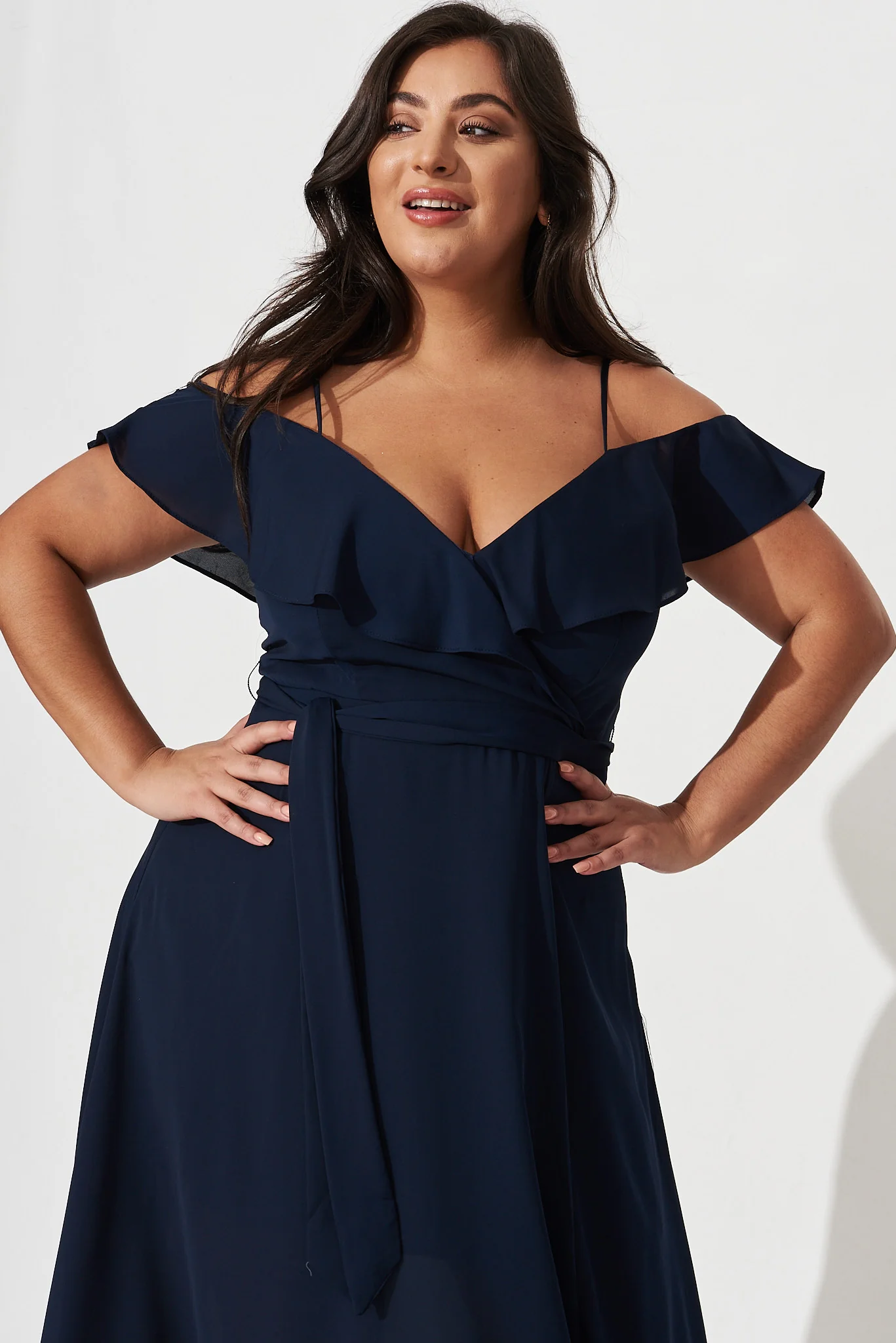 Marit Maxi Dress In Navy - Image 10