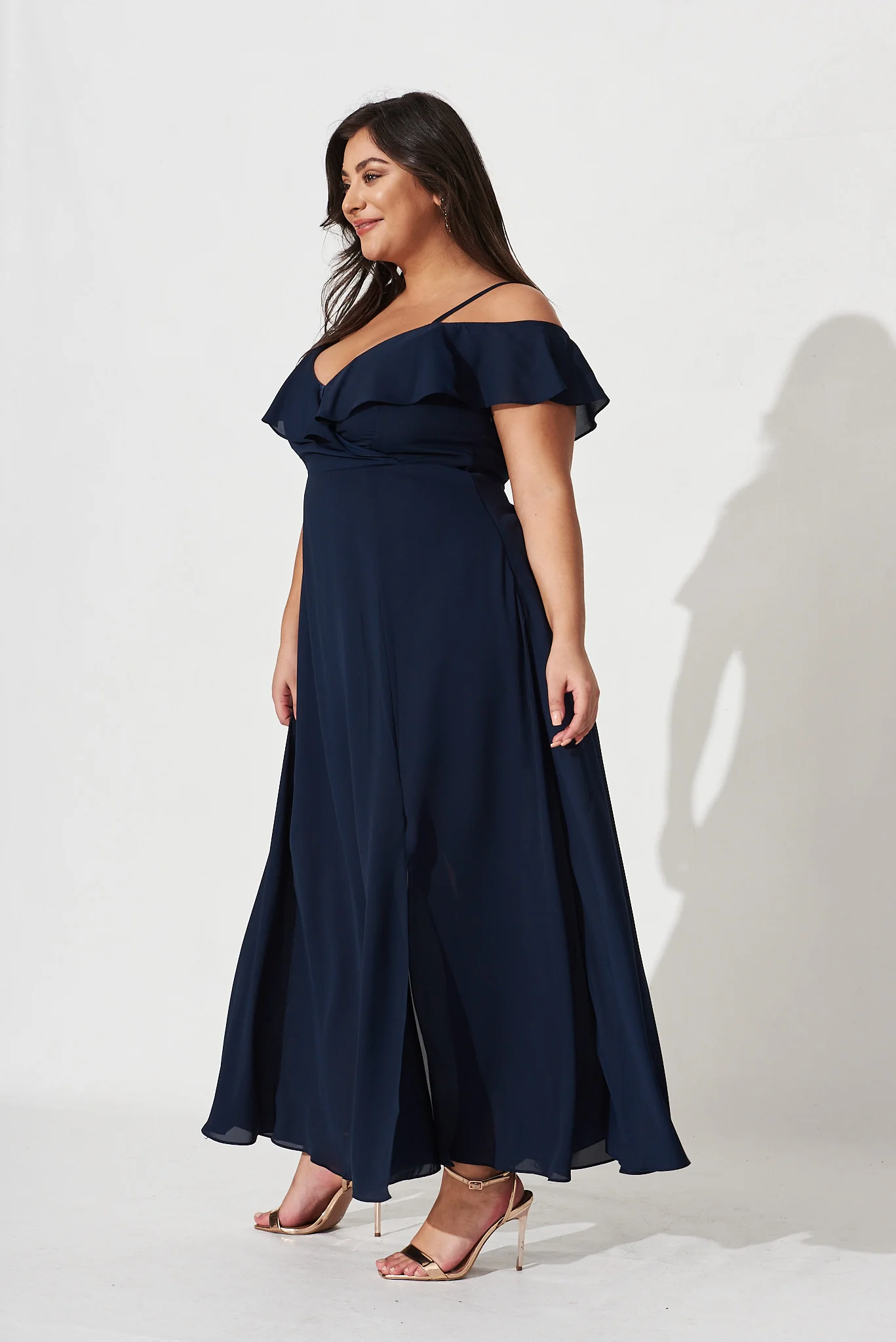 Marit Maxi Dress In Navy - Image 11
