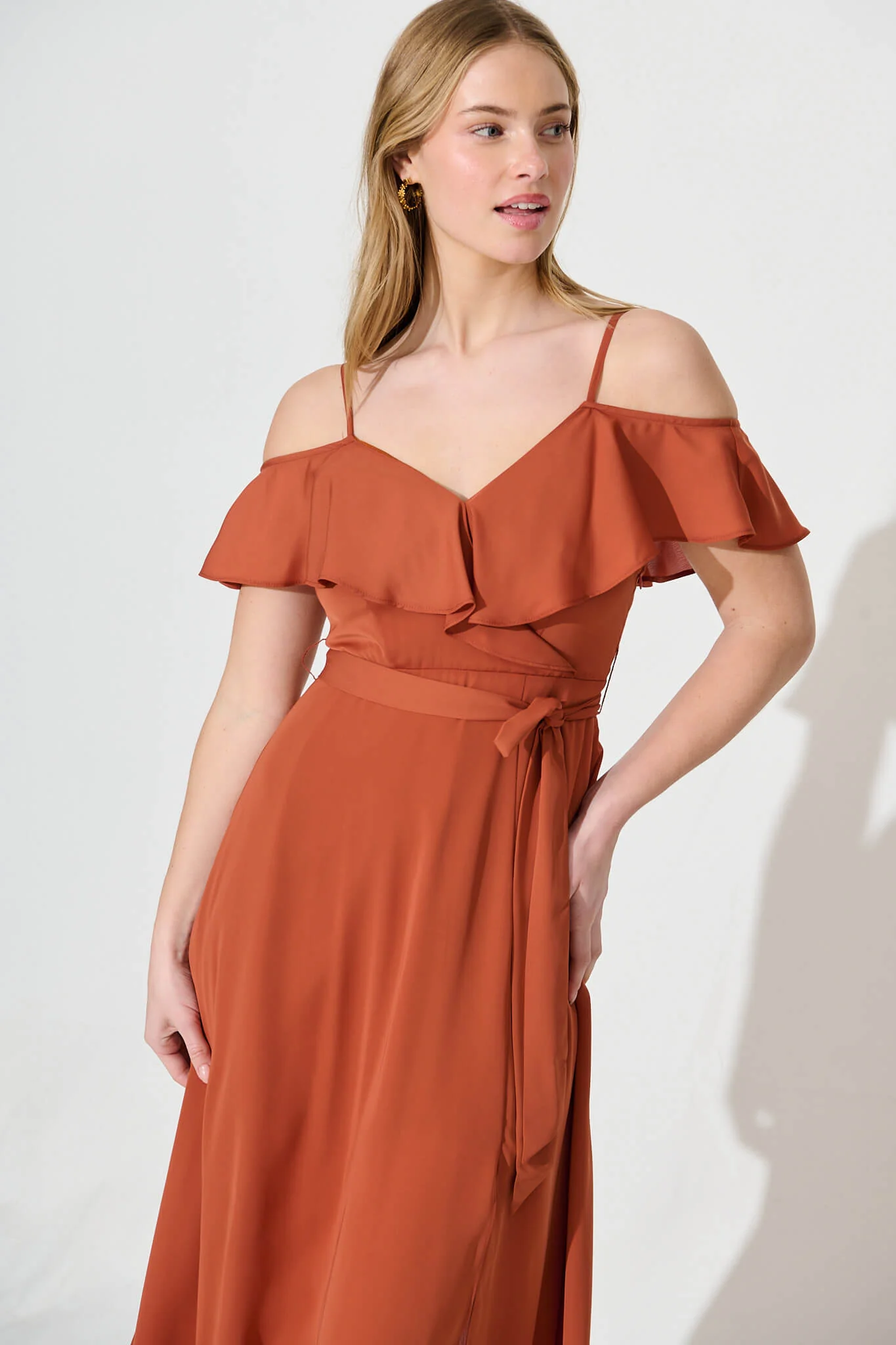 Marit Maxi Dress In Rust - Image 4