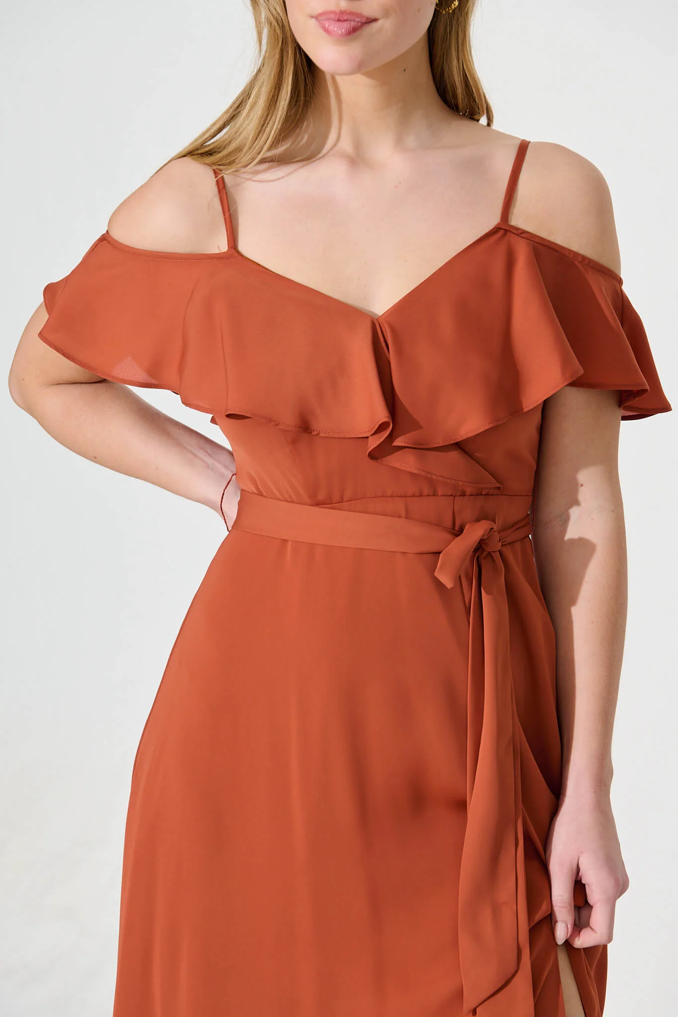 Marit Maxi Dress In Rust - Image 8
