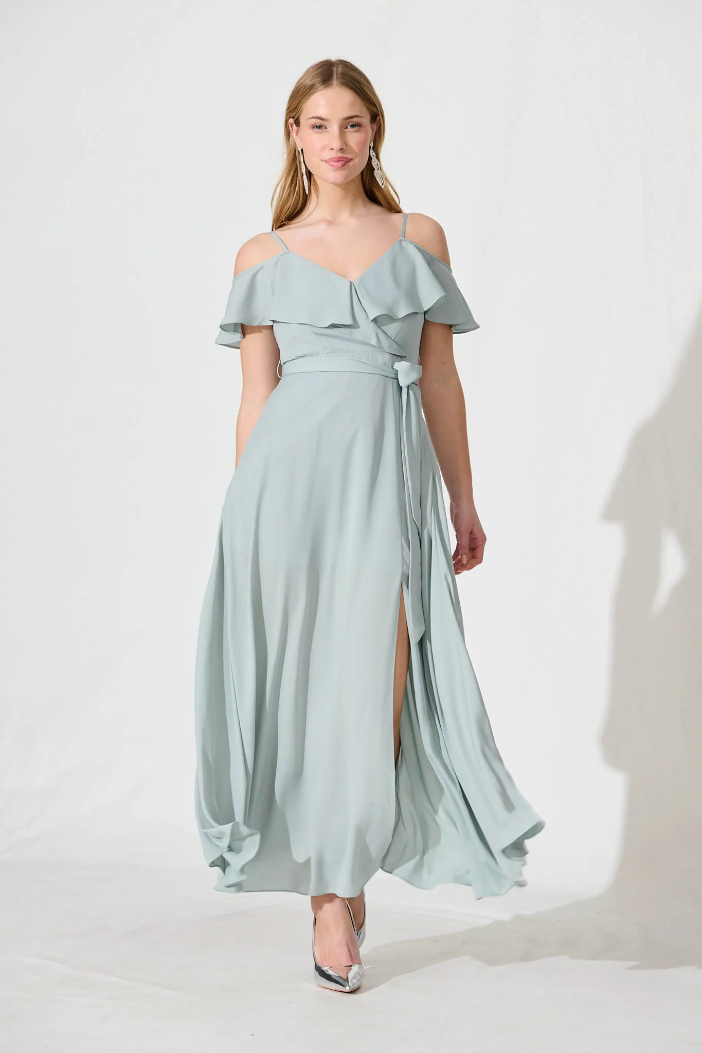 Marit Maxi Dress In Sage Green - Image 3