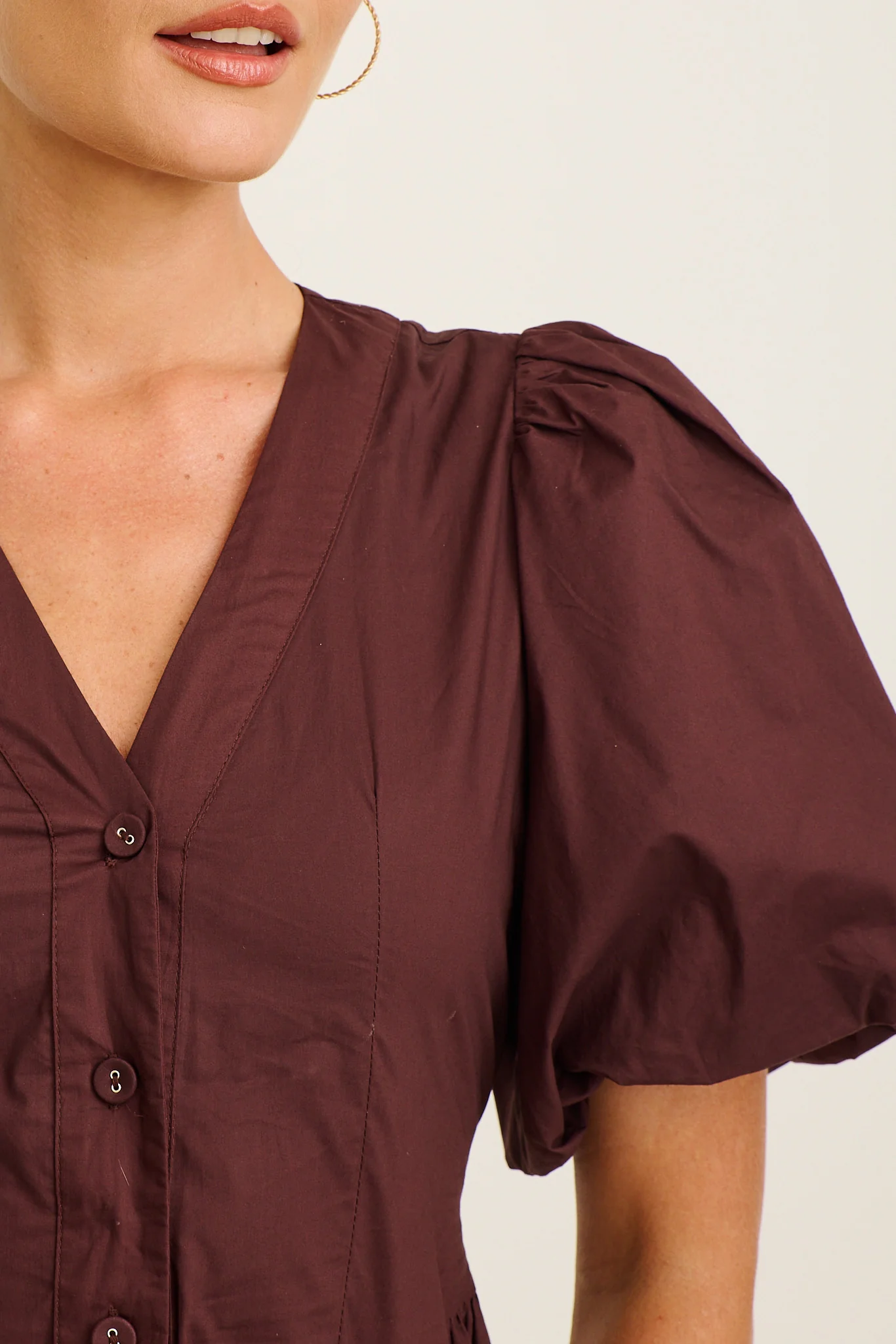 Marna Maxi Dress in Chocolate Cotton - Image 5