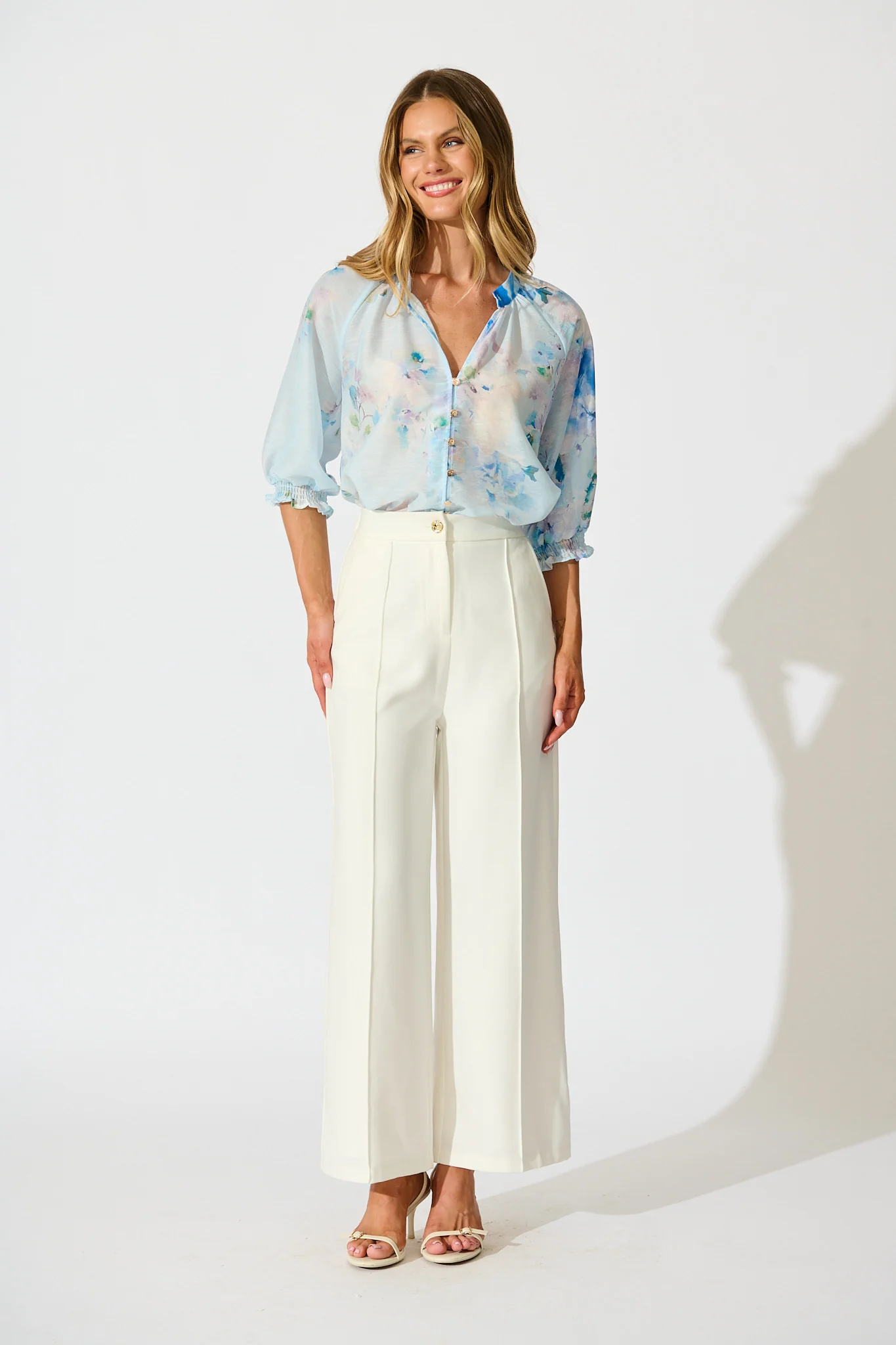 Martisha Top in Blue Floral - Image 4