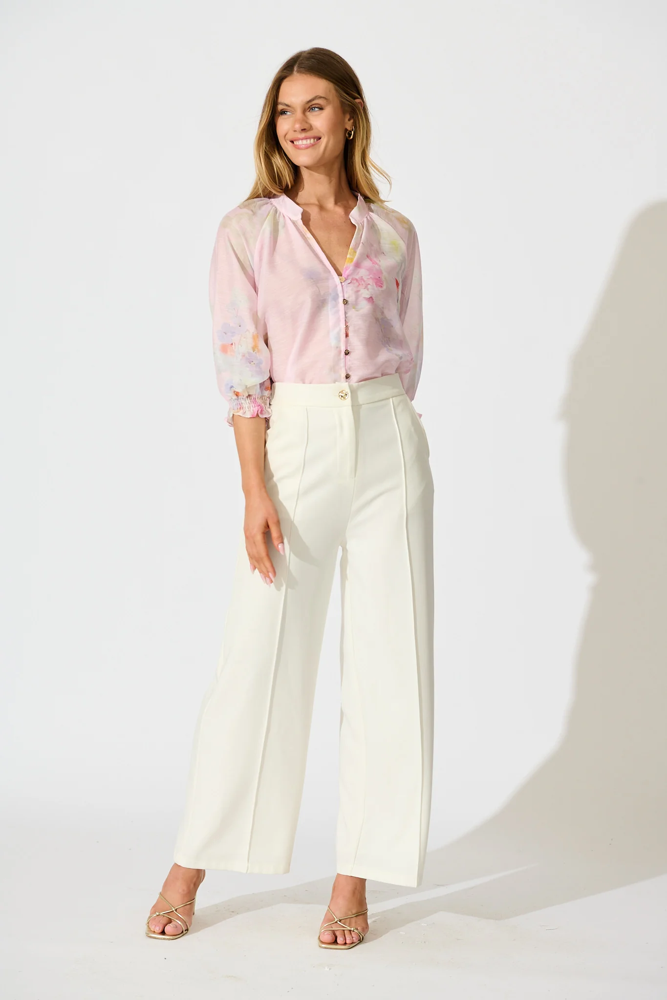 Martisha Top in Light Pink Floral - Image 5