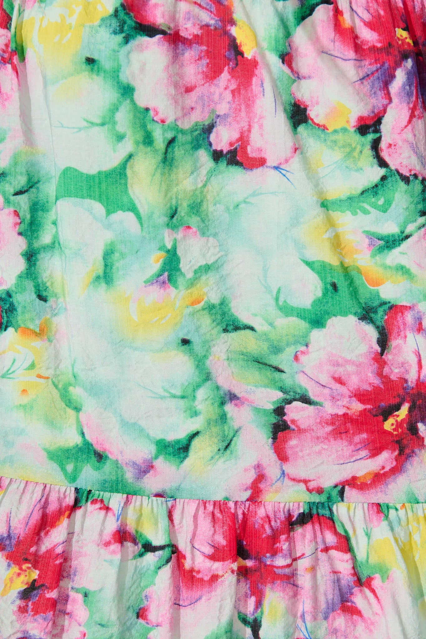 Mattea Smock Dress in Green with Multi Floral - Image 6