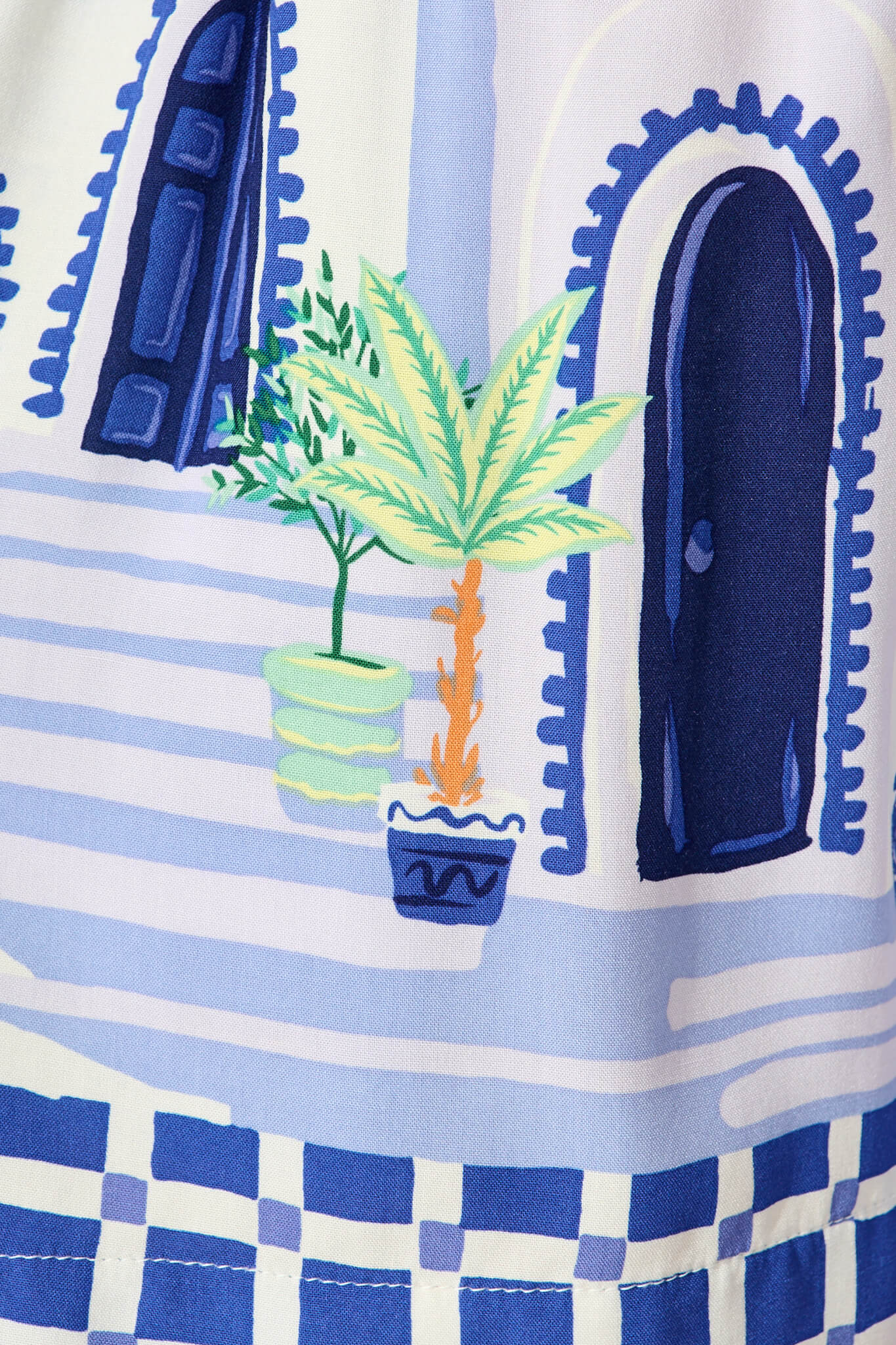 Maui Playsuit In Blue With White Print - Image 6