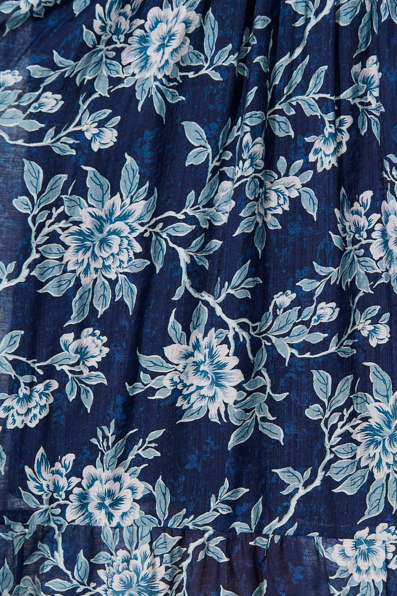 Mayella Maxi Shirt Dress in Navy Floral with Contrast Trim - Image 6