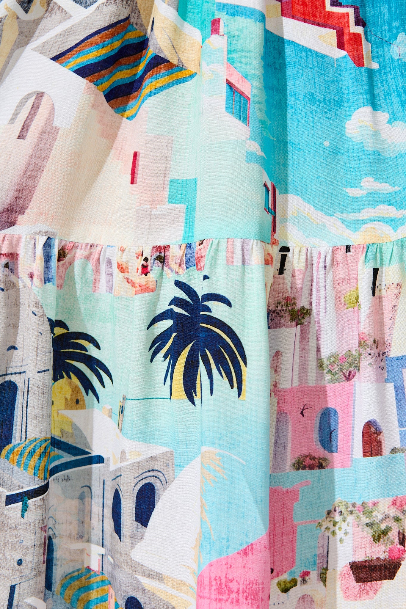 Mediterranean Muse Dress in Multi Print - Image 6