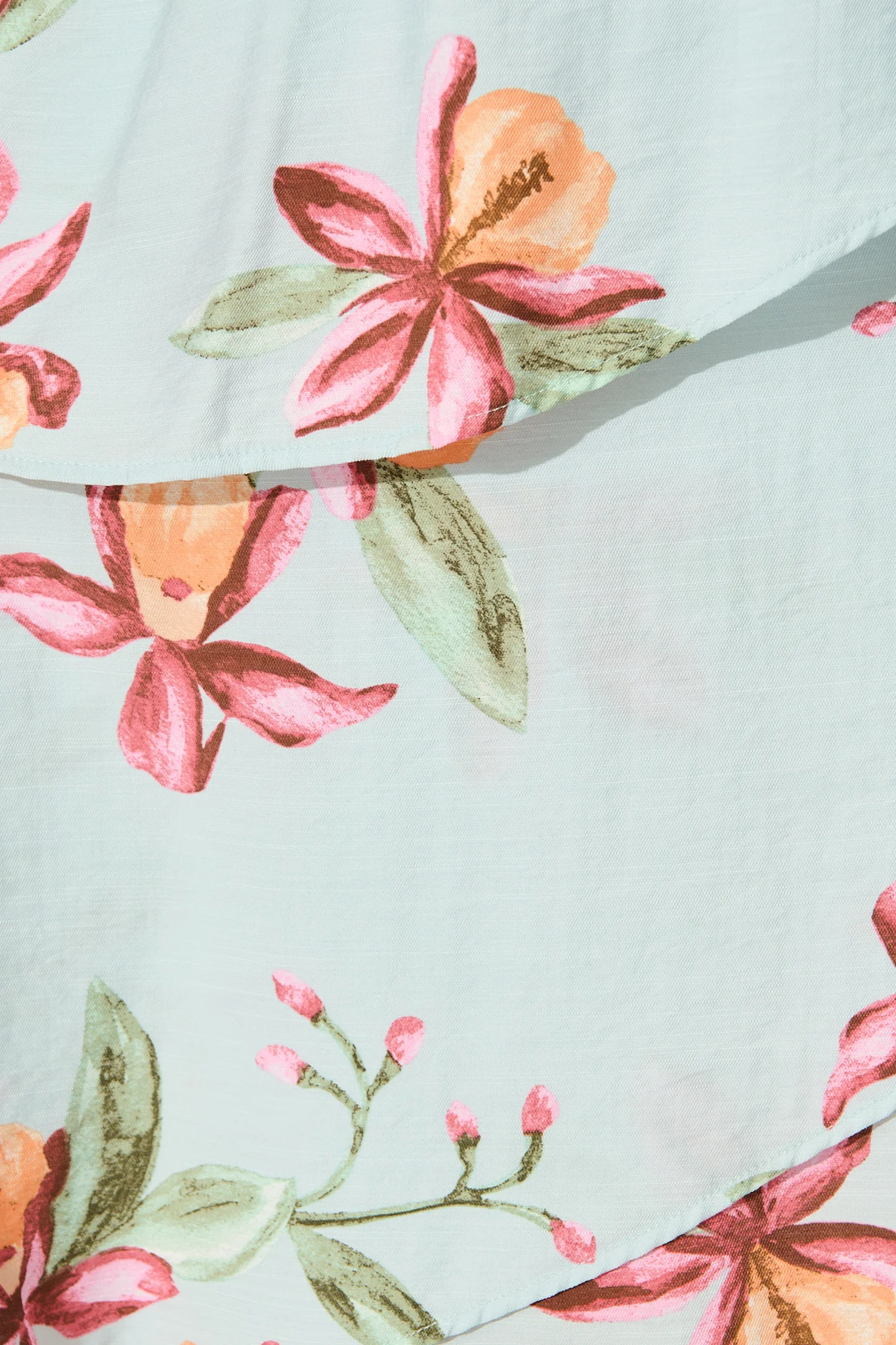 Melany Maxi Dress in Light Blue with Blush Floral - Image 6