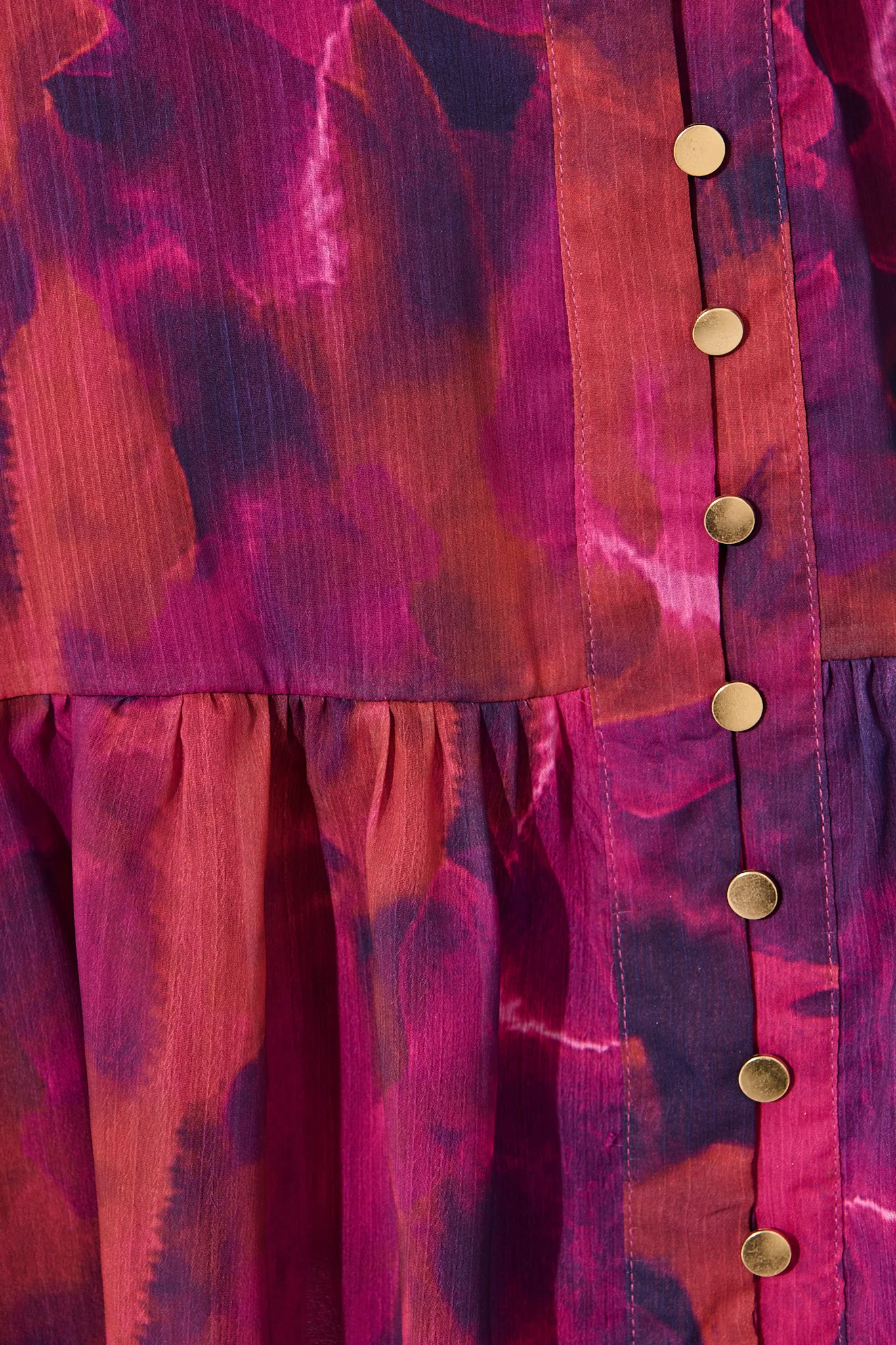 Mica Dress in Purple Watercolour Chiffon - Image 6