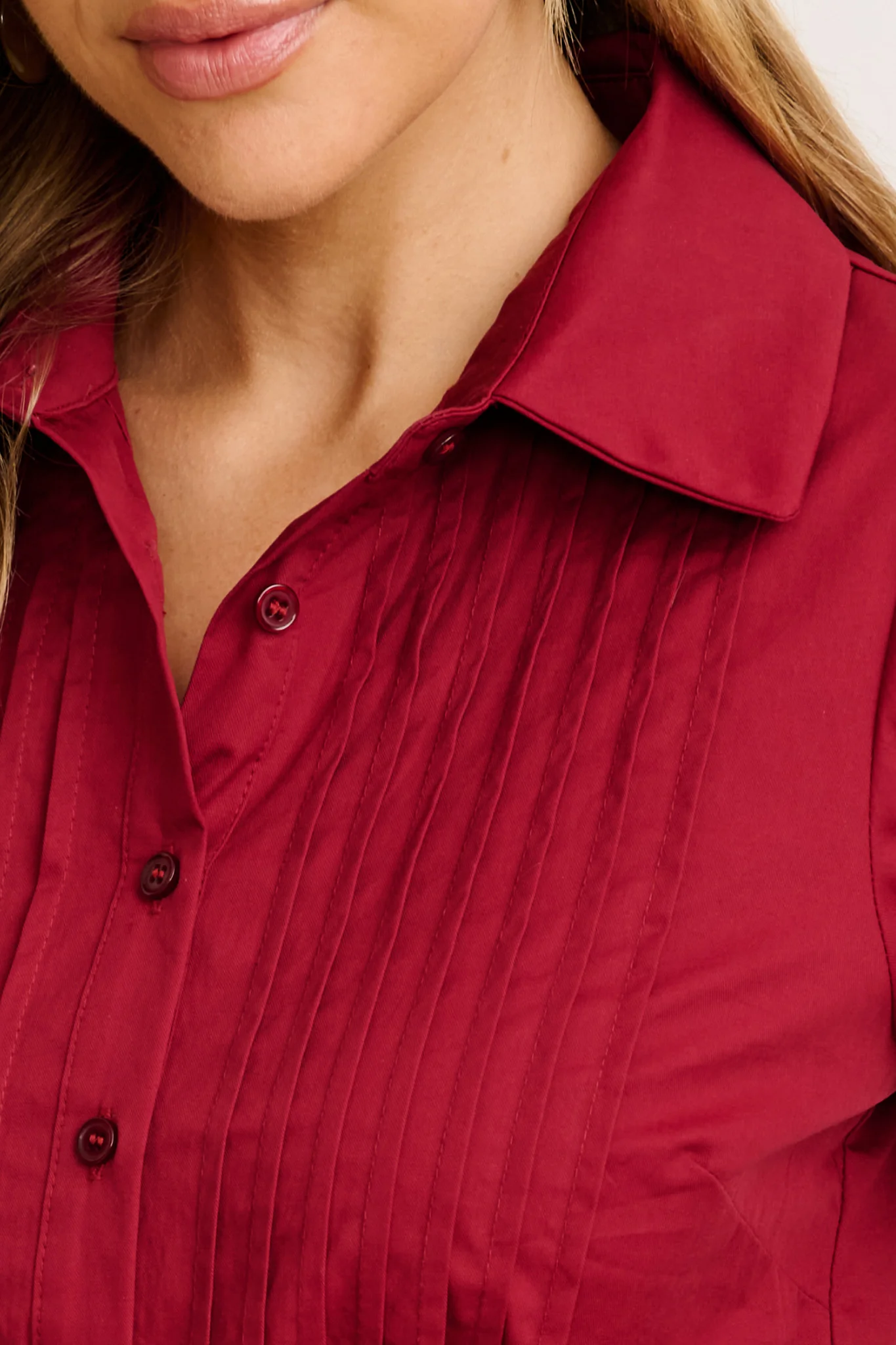 Mila Midi Dress in Wine Cotton - Image 6