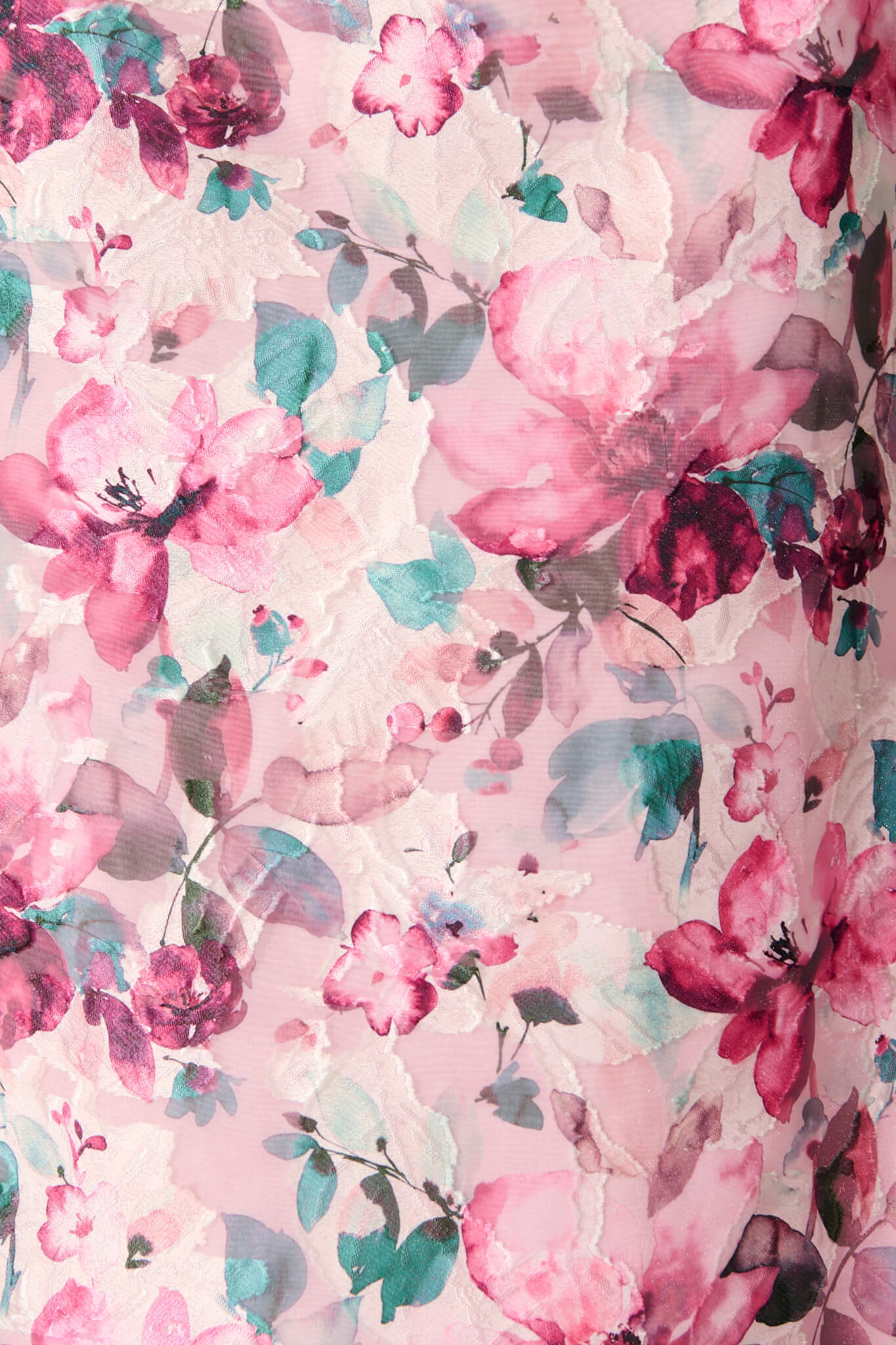 Mon Cherie Maxi Dress in Multi Pink Floral Organza - Image 10