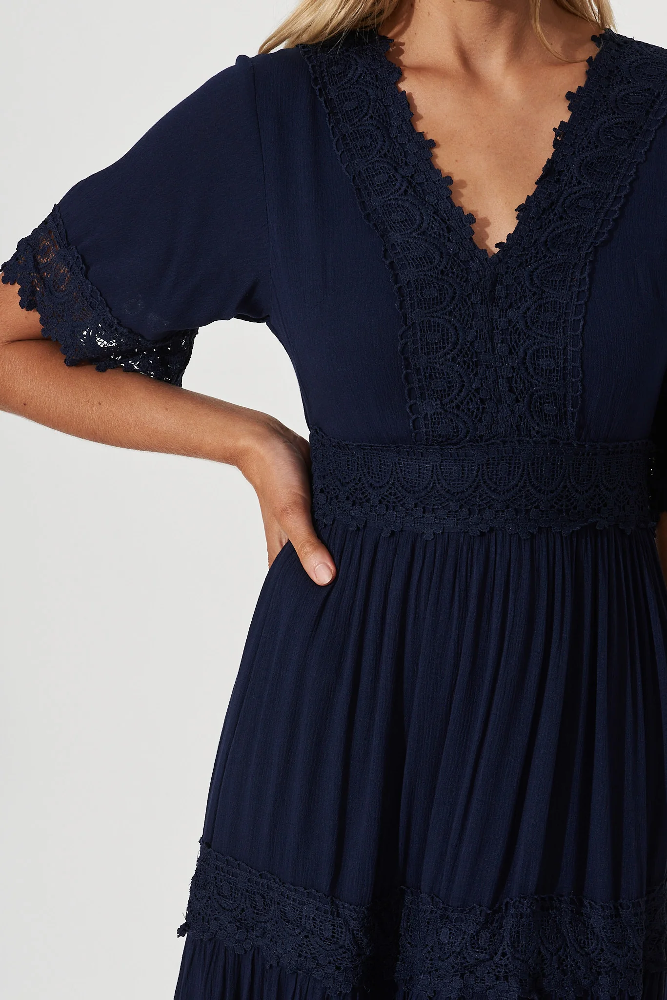 Mona Maxi Dress In Navy - Image 6
