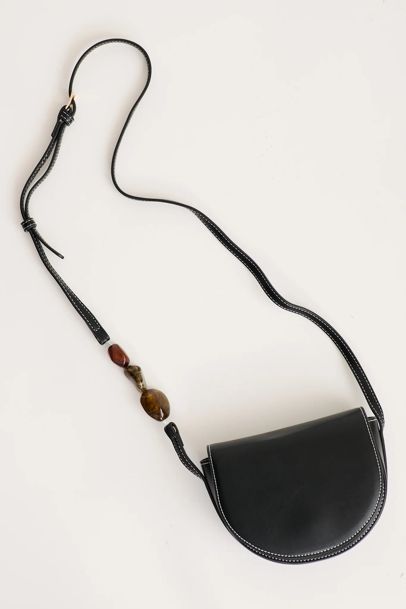 Monroe Crossbody Bag in Black with Resin Beads