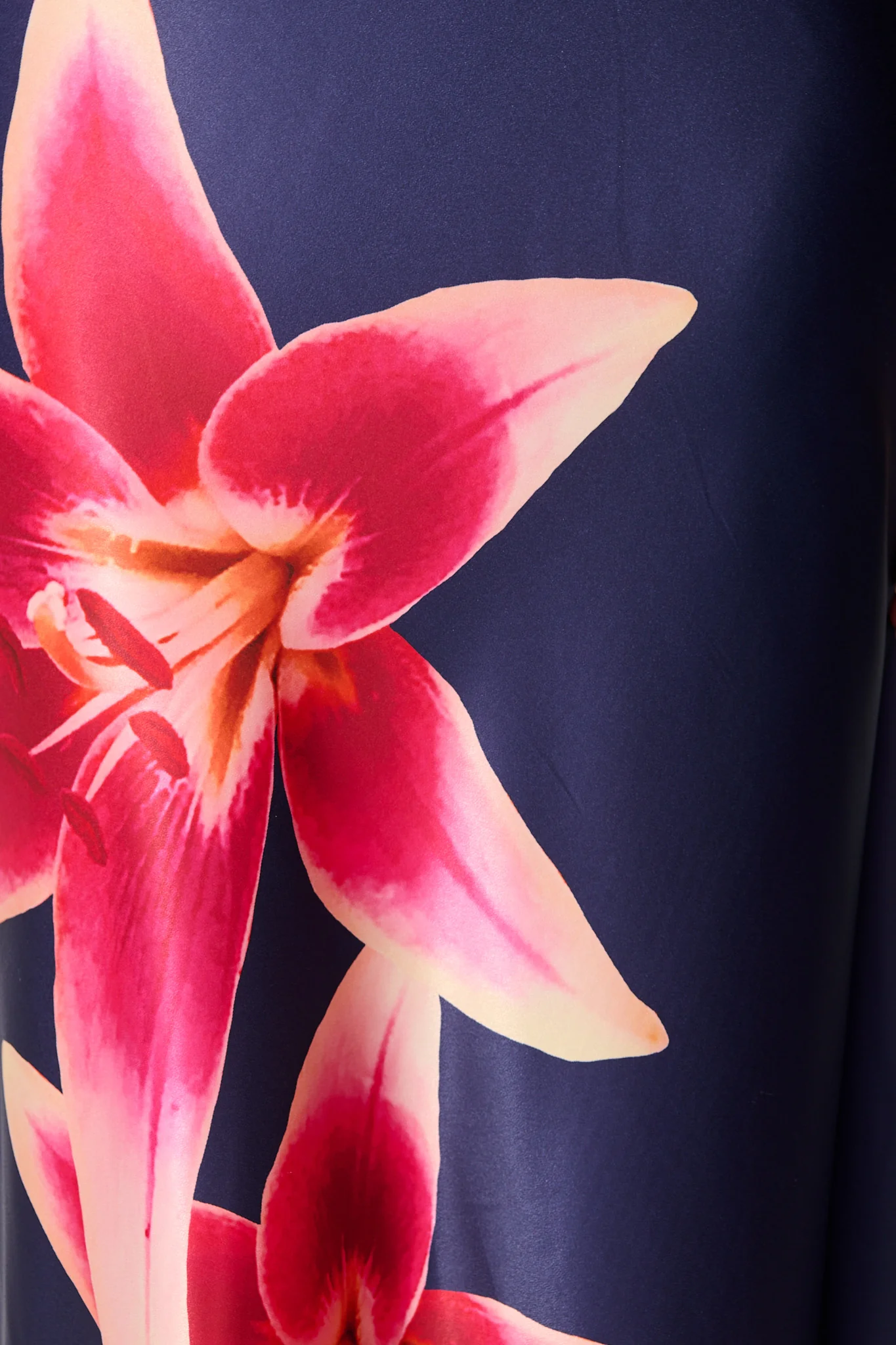 Moonlit Flora Maxi Dress in Navy Floral Satin - Image 12