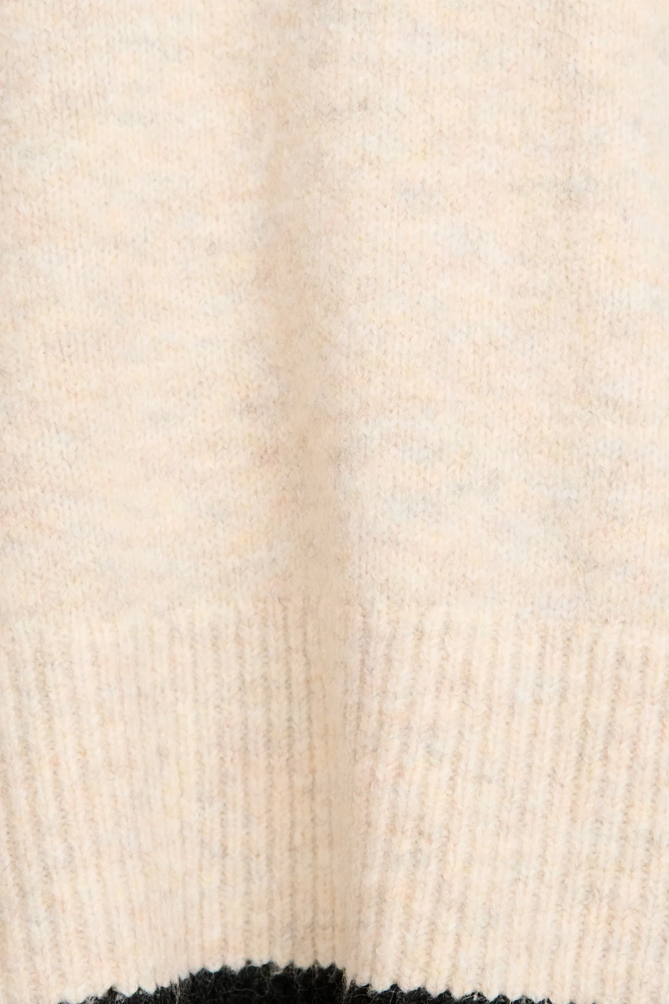Morning Mist Knit in Cream with Black Trim Wool Blend - Image 6