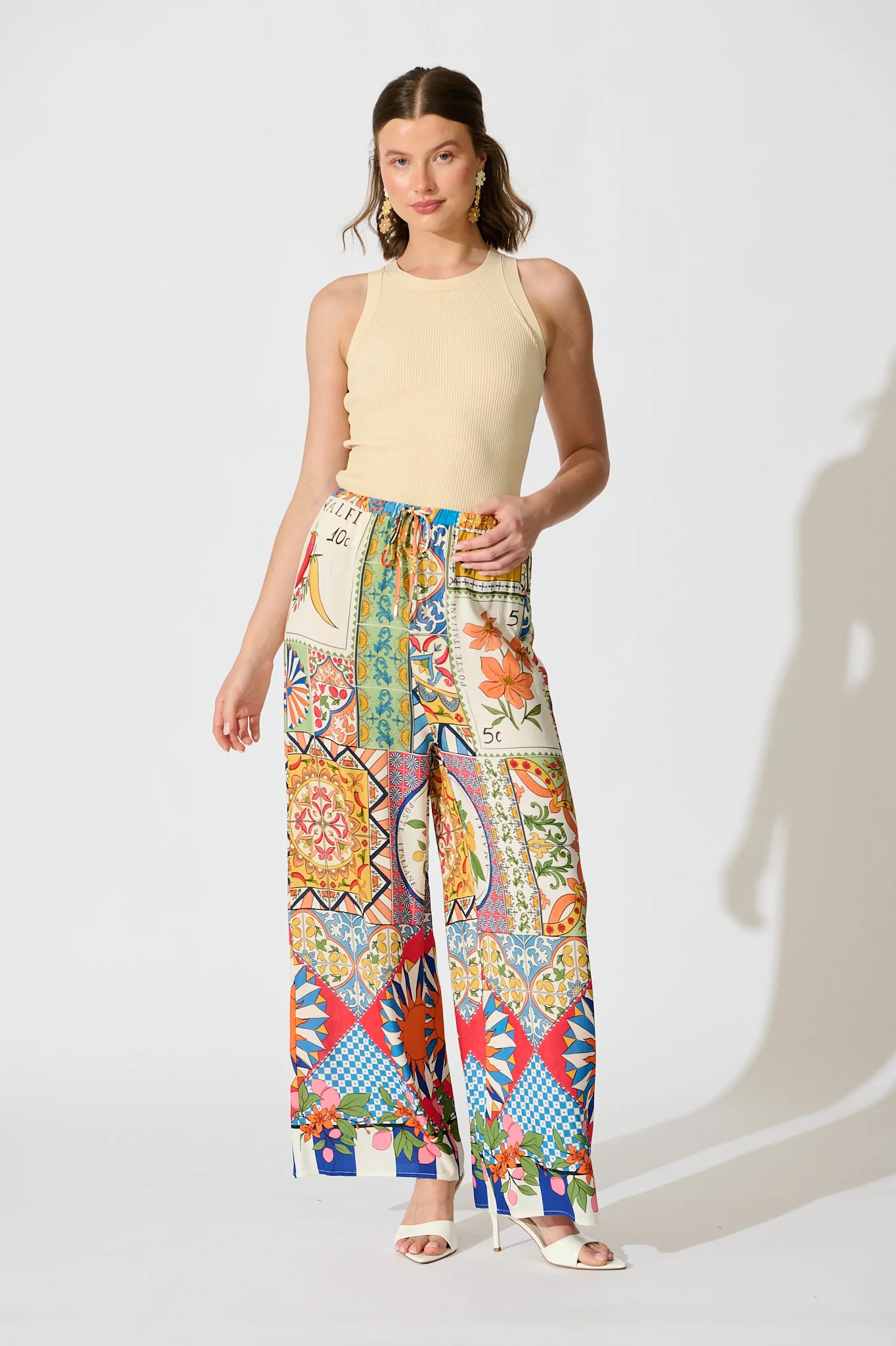Moroccan Sunset Pant in Multi Tile Print - Image 12