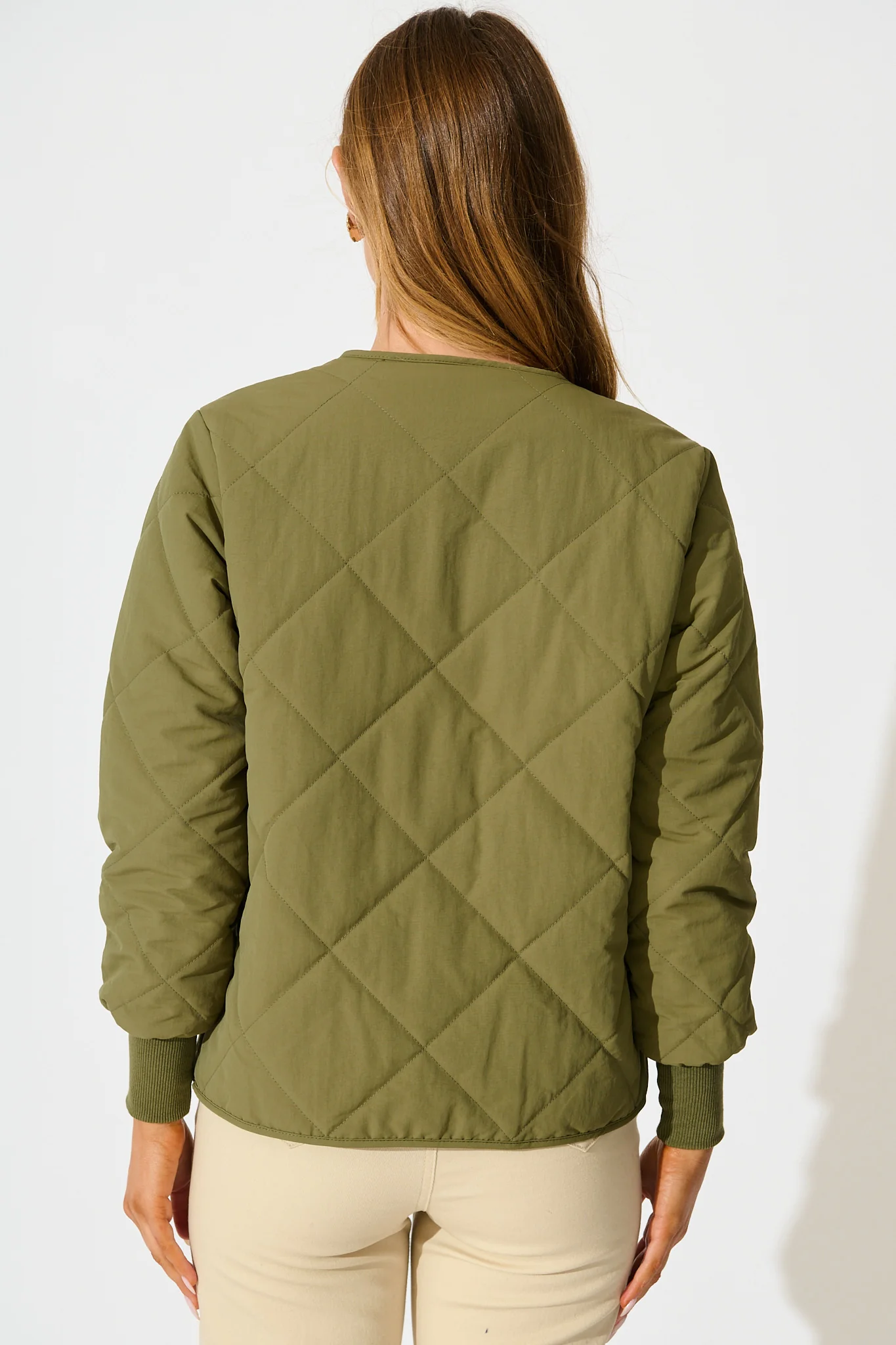 Most Wanted Quilted Jacket in Khaki - Image 3