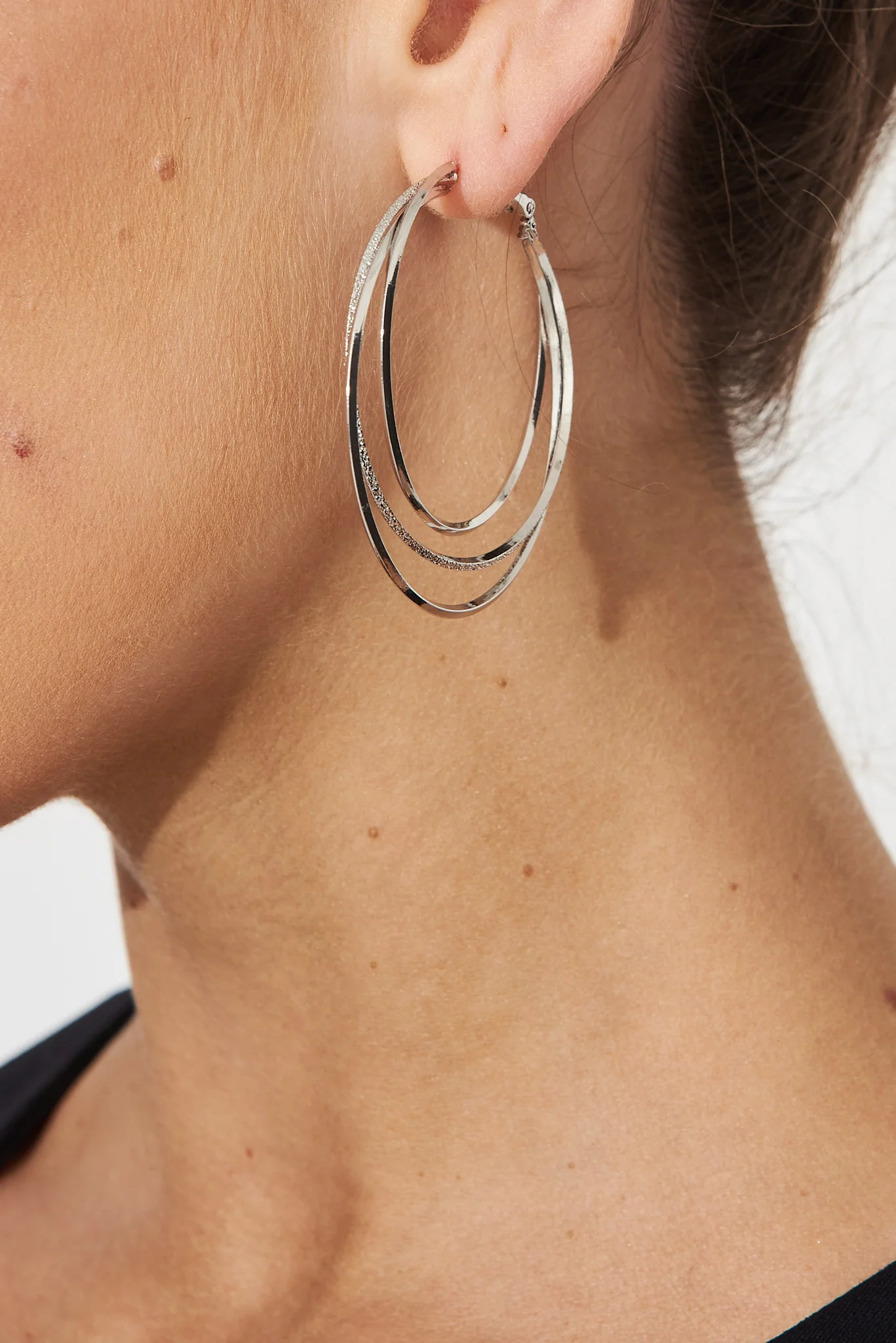 Mylene Hoop Earrings In Silver - Image 2
