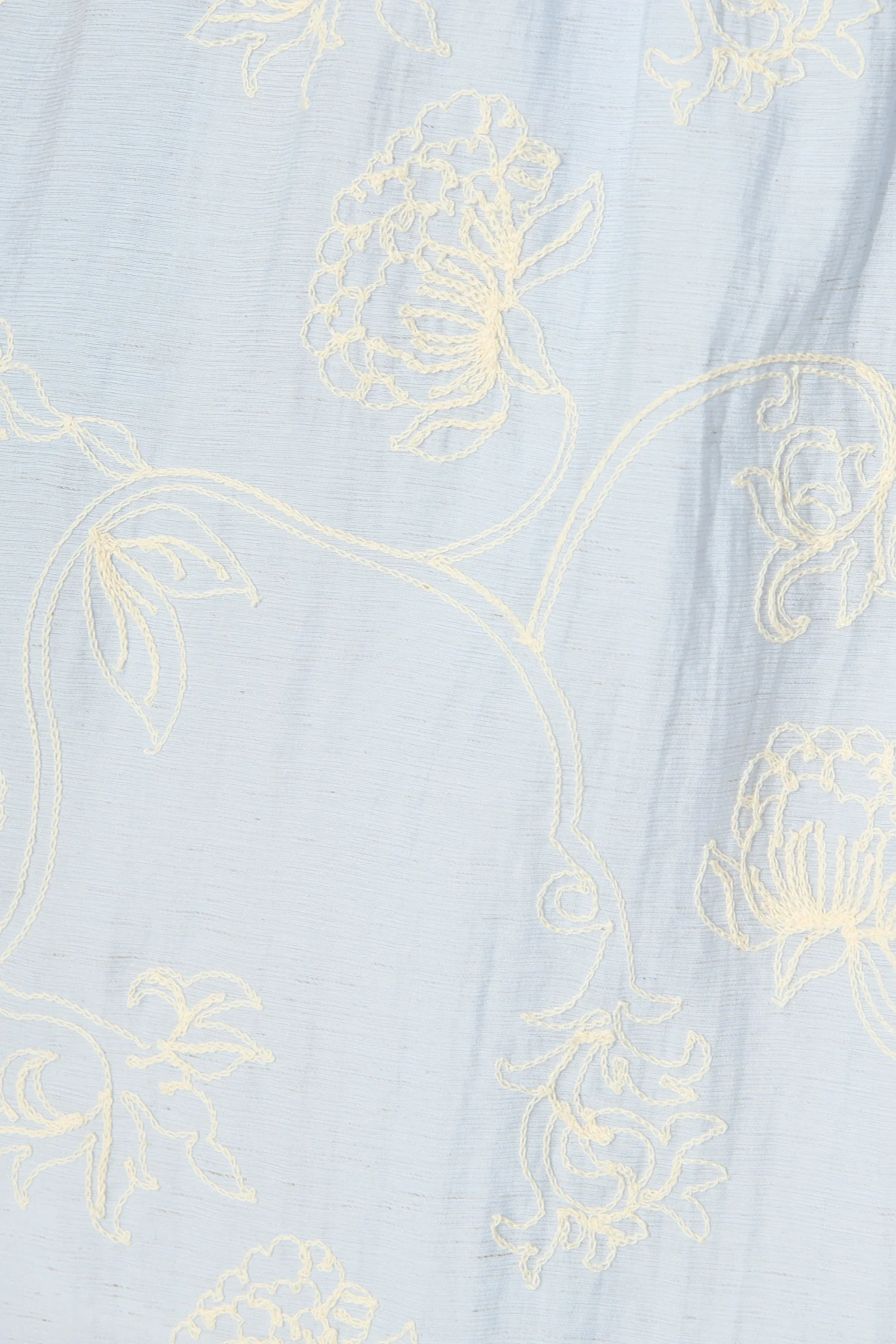 Nera Wrap Dress In Blue Floral Embroidery - Image 6