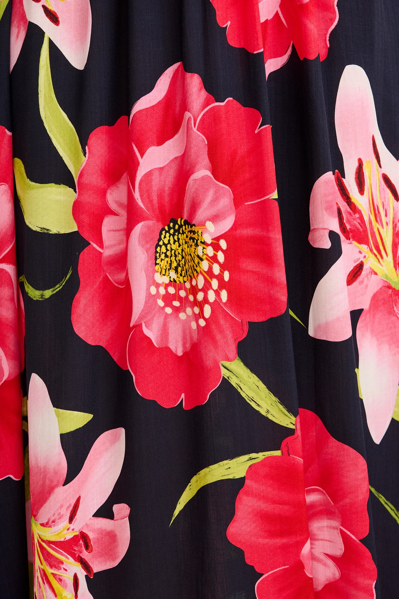 Nerea Midi Dress in Navy with Pink Floral - Image 6