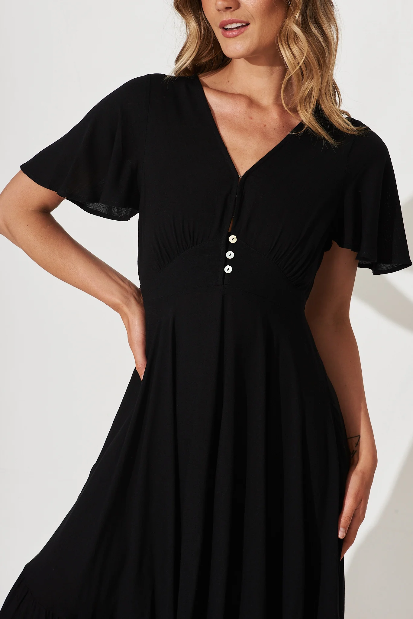 Nevada Maxi Dress In Black - Image 5