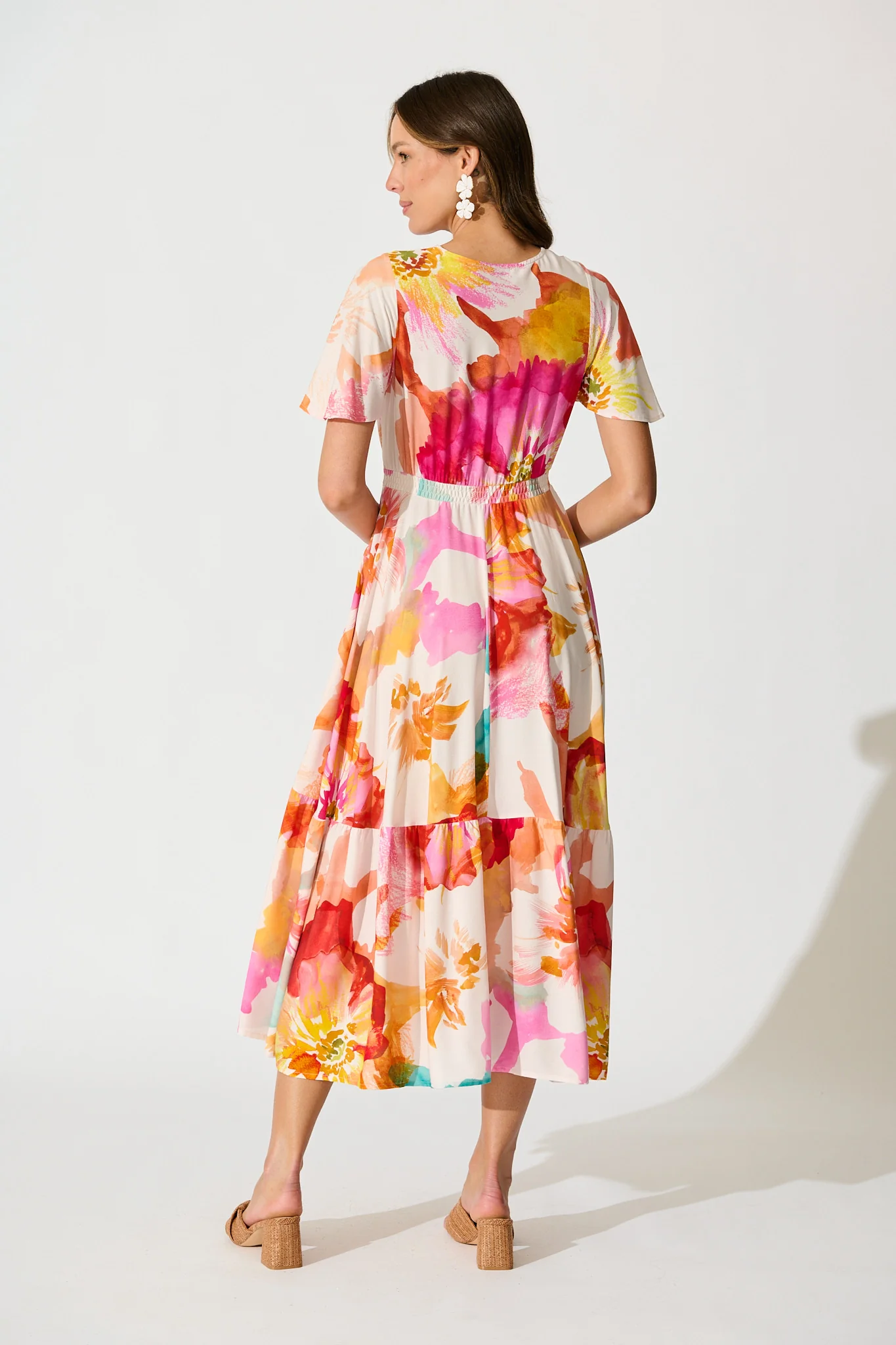 Nevada Maxi Dress in Blush and Multi Floral - Image 4