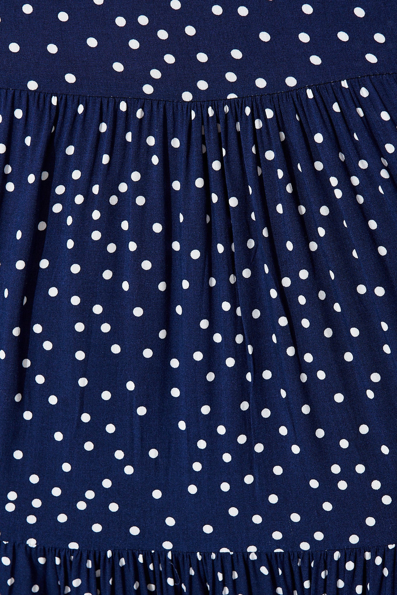 Nevi Tiered Midi Dress in Navy Spot - Image 8