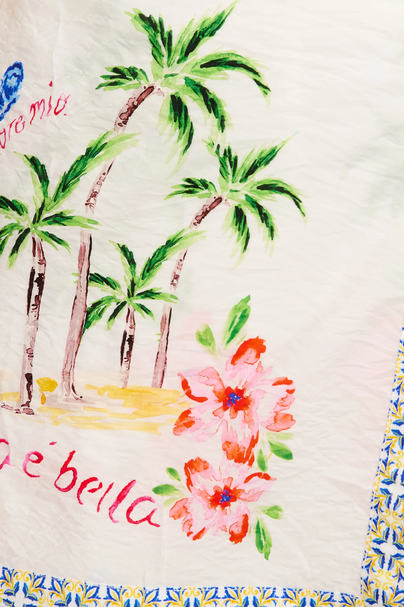 Niya Skort in White with Multi Print - Image 6