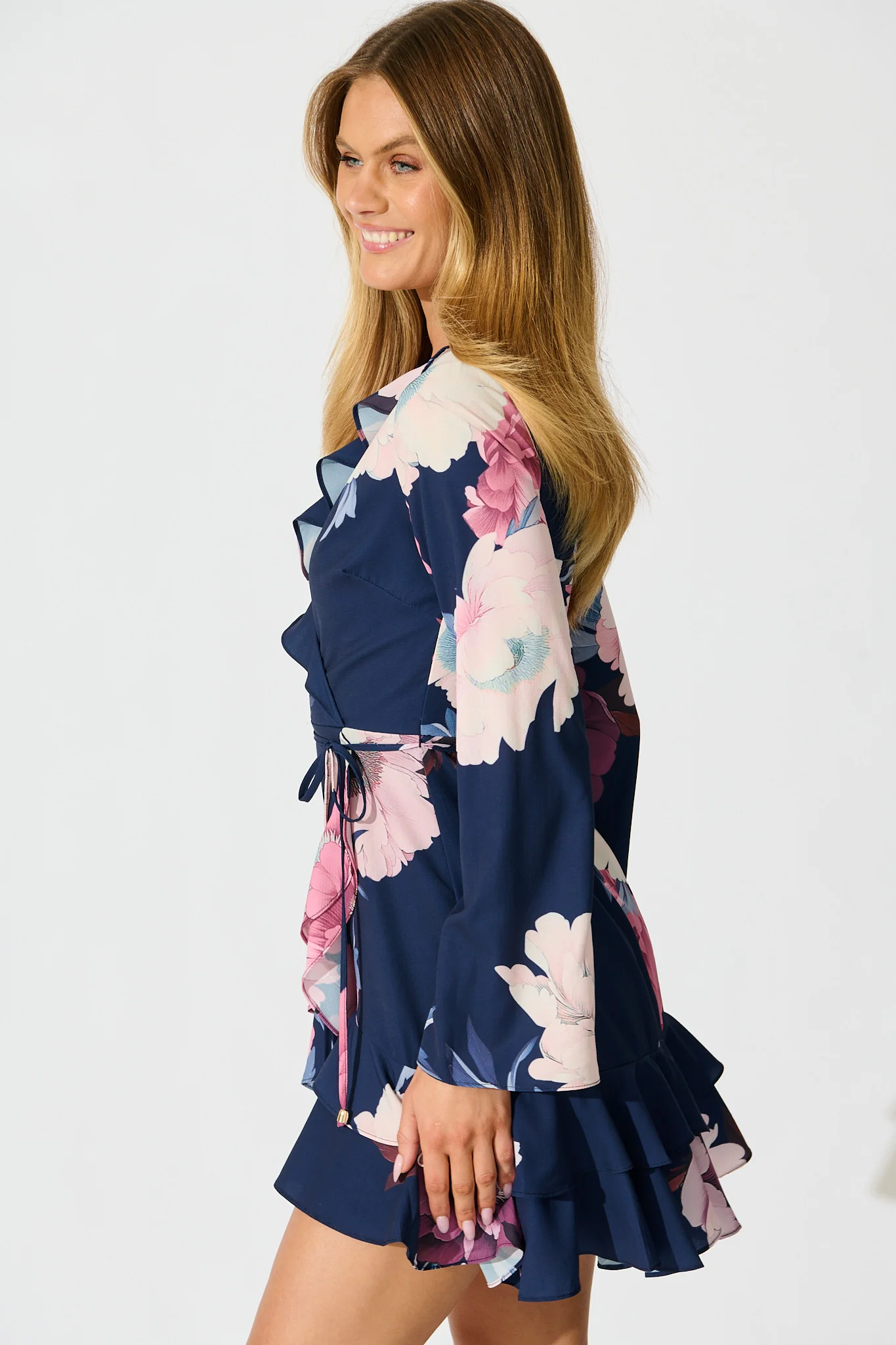 Noir Botanica Dress in Navy Floral - Image 3