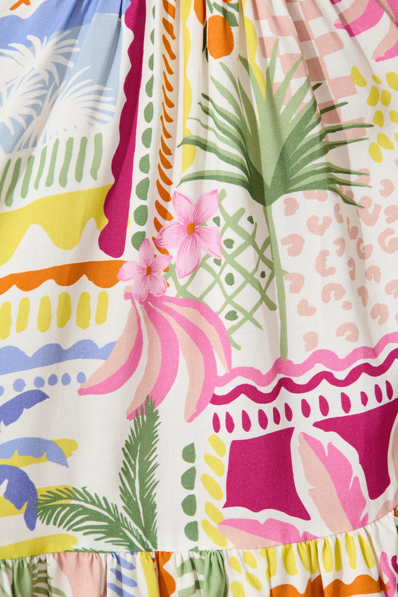 Northcote Smock Dress in Multi Patchwork Print - Image 6
