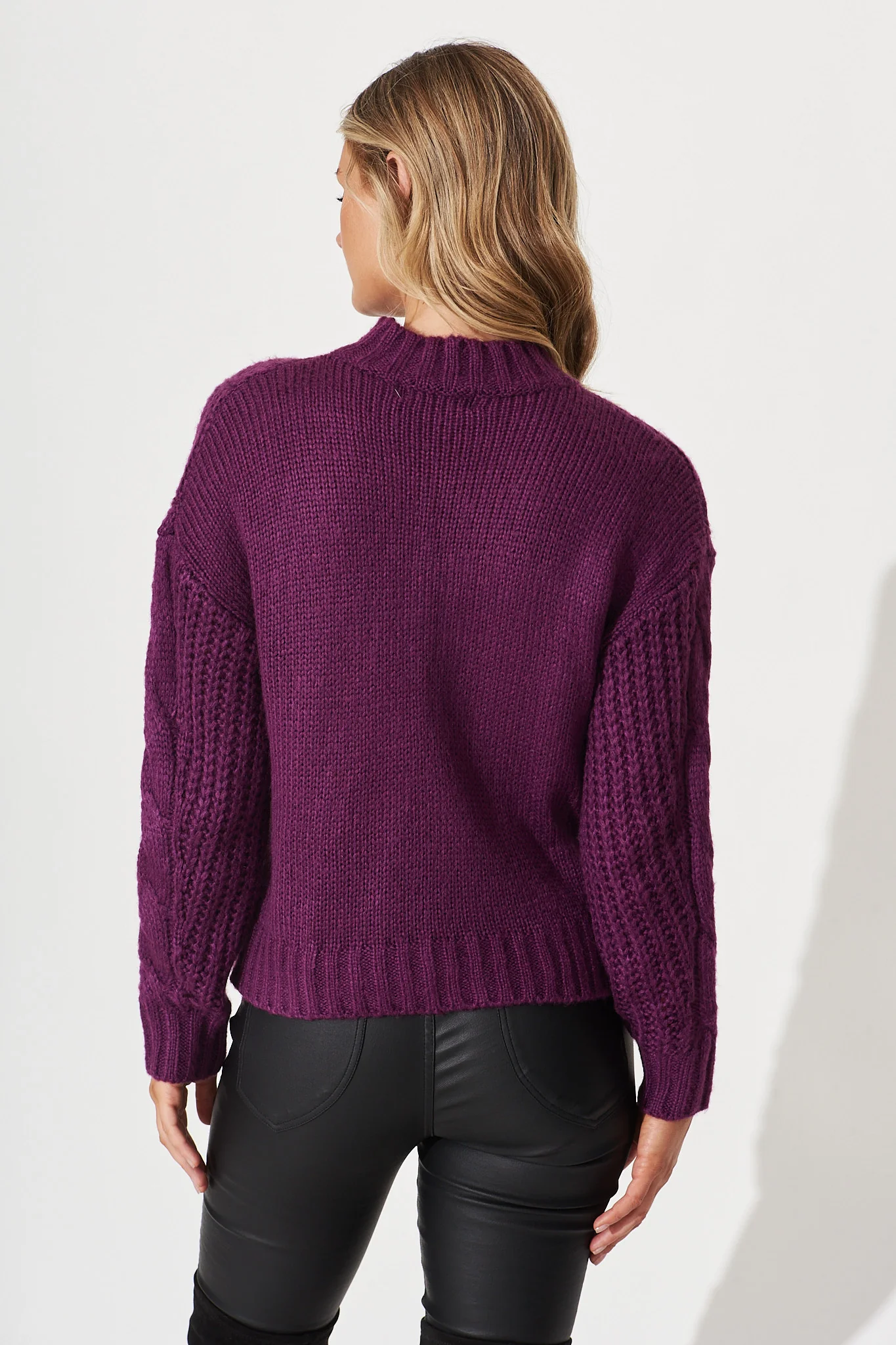 Notting Knit In Dark Purple - Image 5