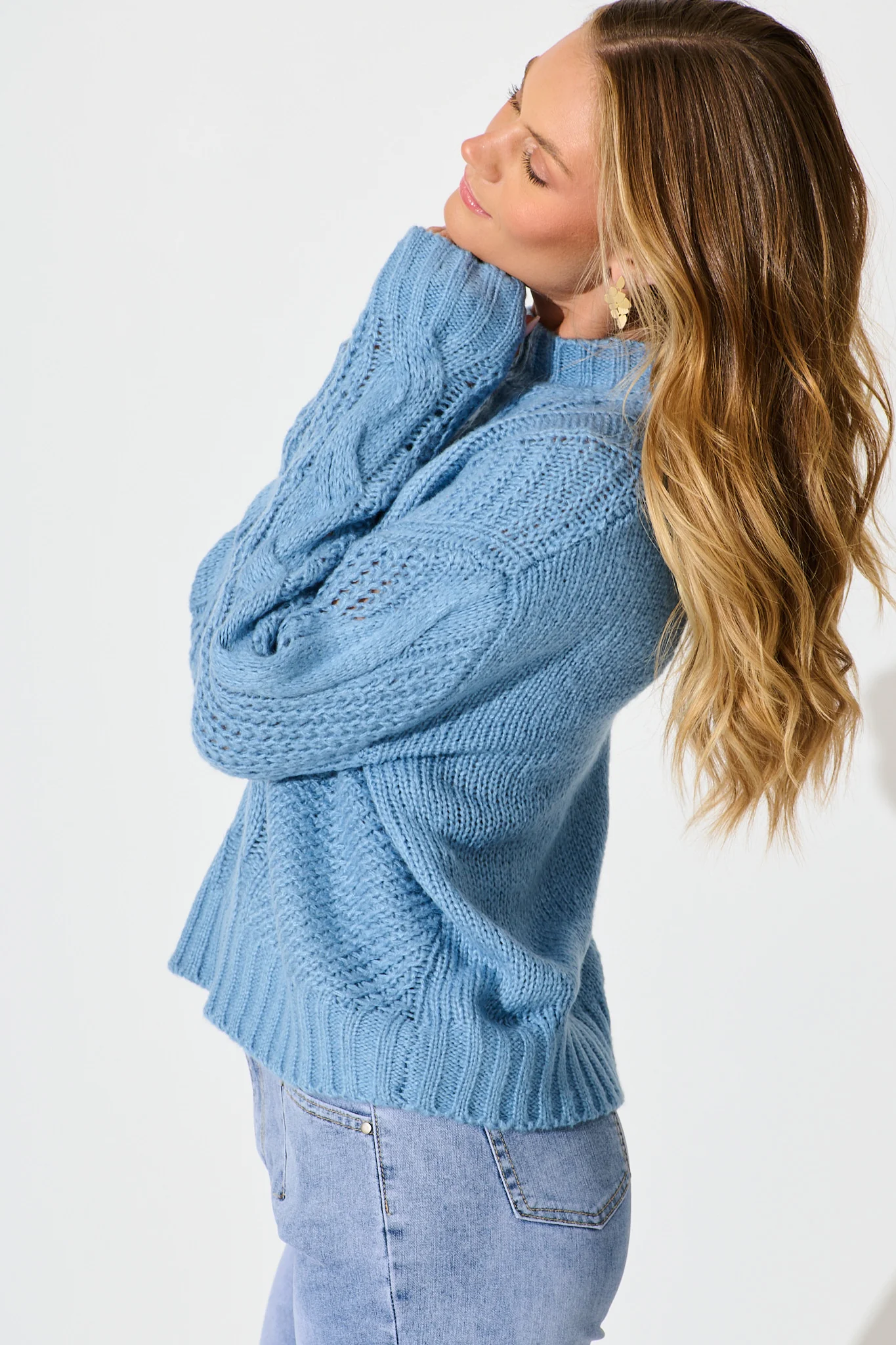 Notting Knit In Dusty Blue - Image 2