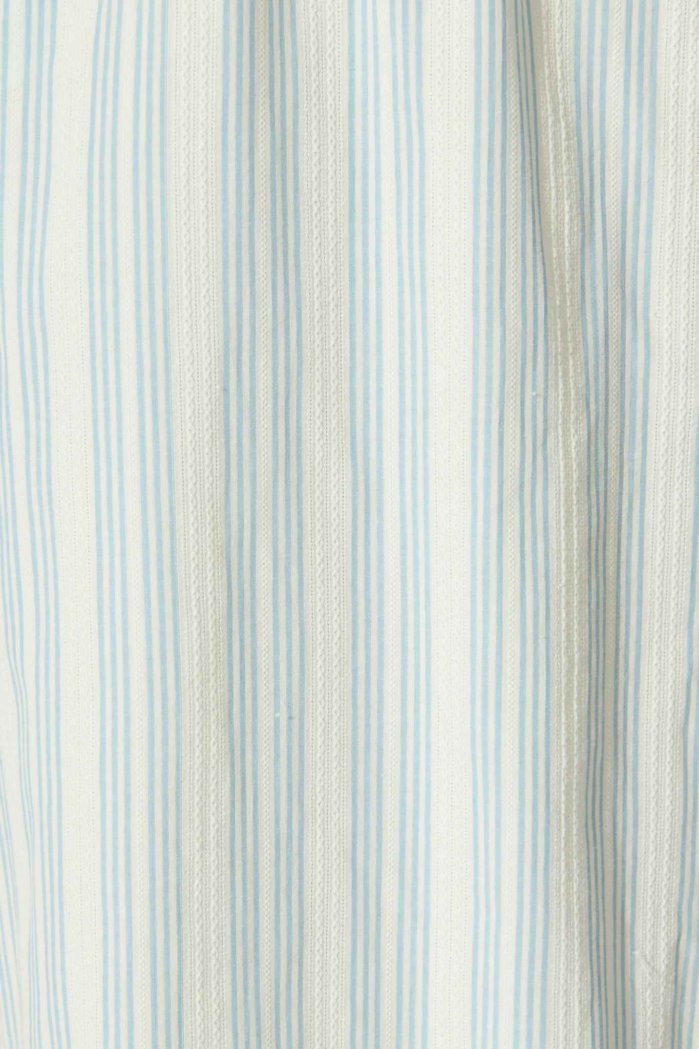 Nya Midi Sundress in White with Light Blue Stripe Cotton Blend - Image 6