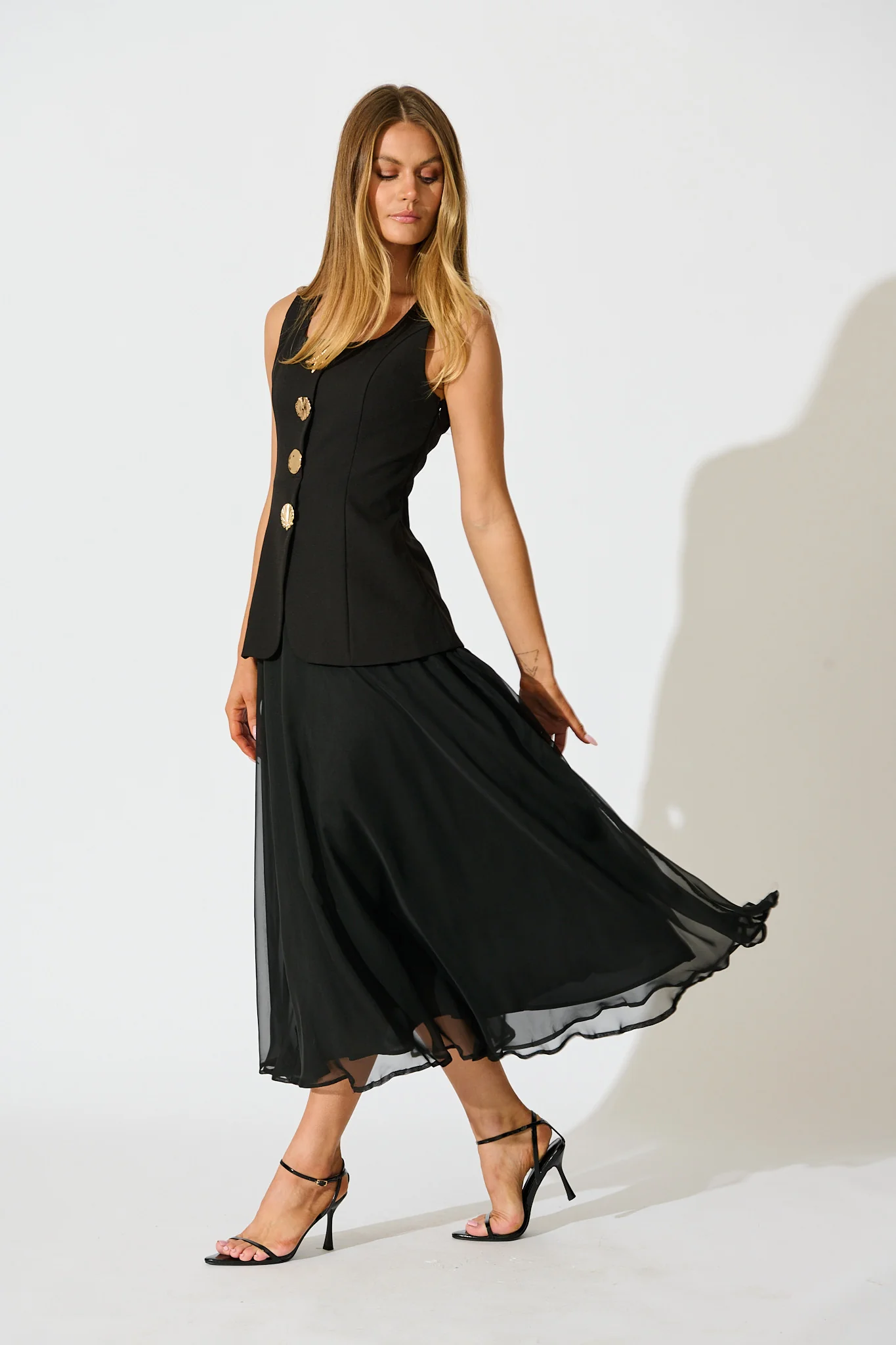 Oceana Maxi Dress in Black - Image 3