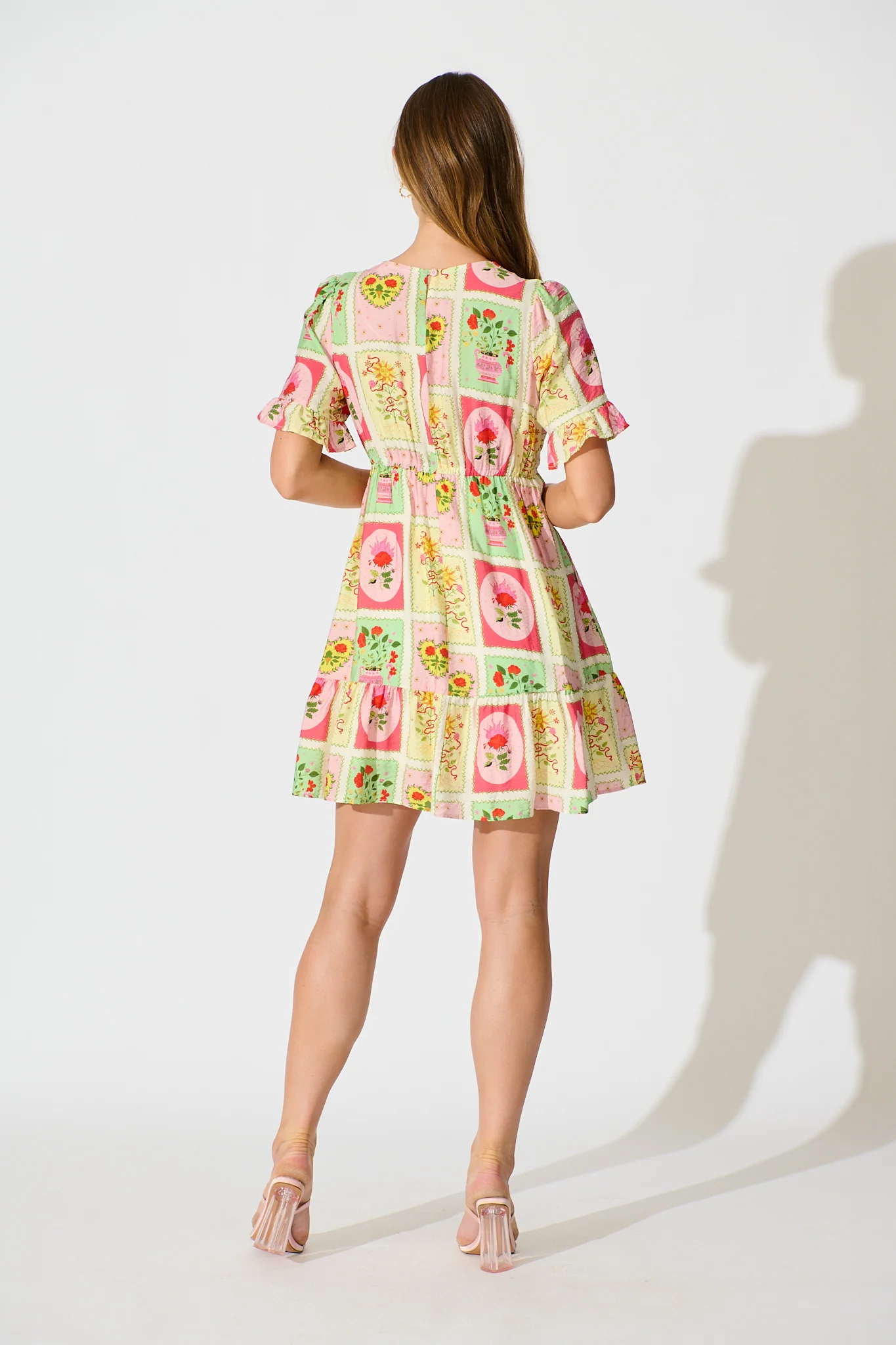 Onda Midi Dress in Multi Floral Conversational Print - Image 4