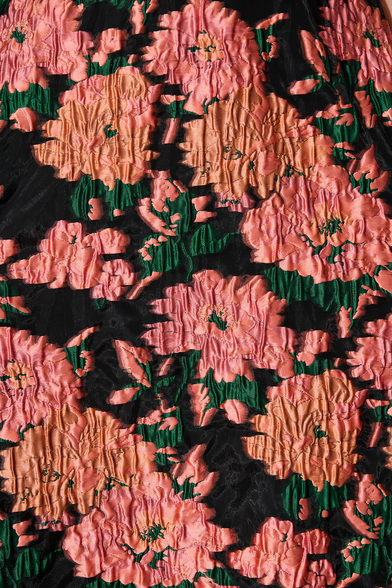 Opulence Midi Dress In Coral Floral Organza - Image 7