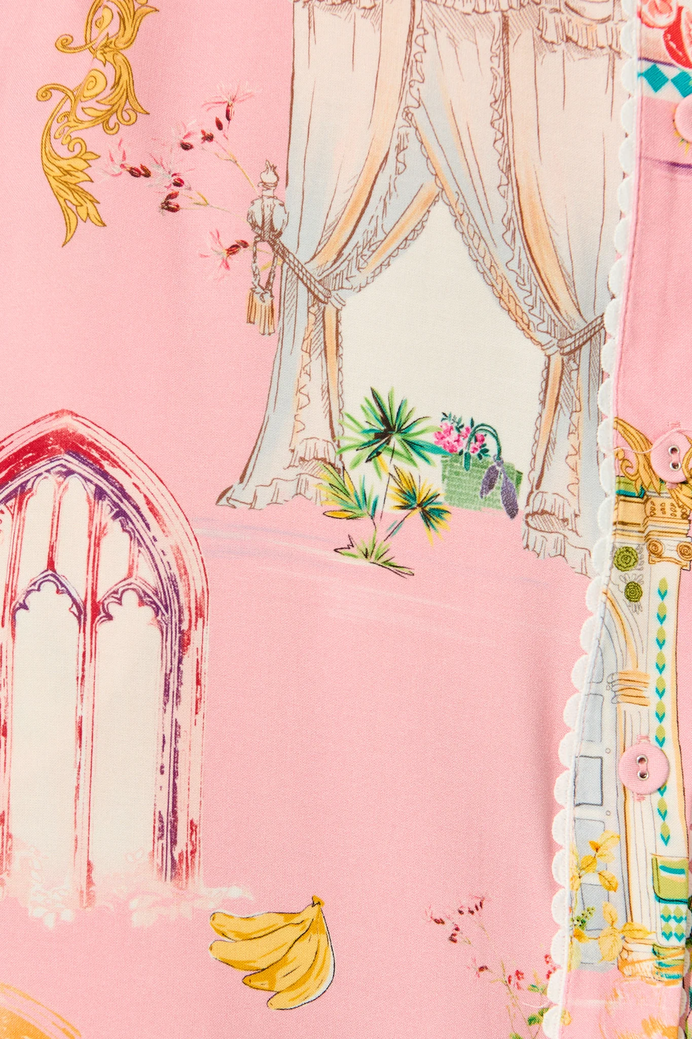 Orsa Shirt Dress in Pink Multi Print - Image 6