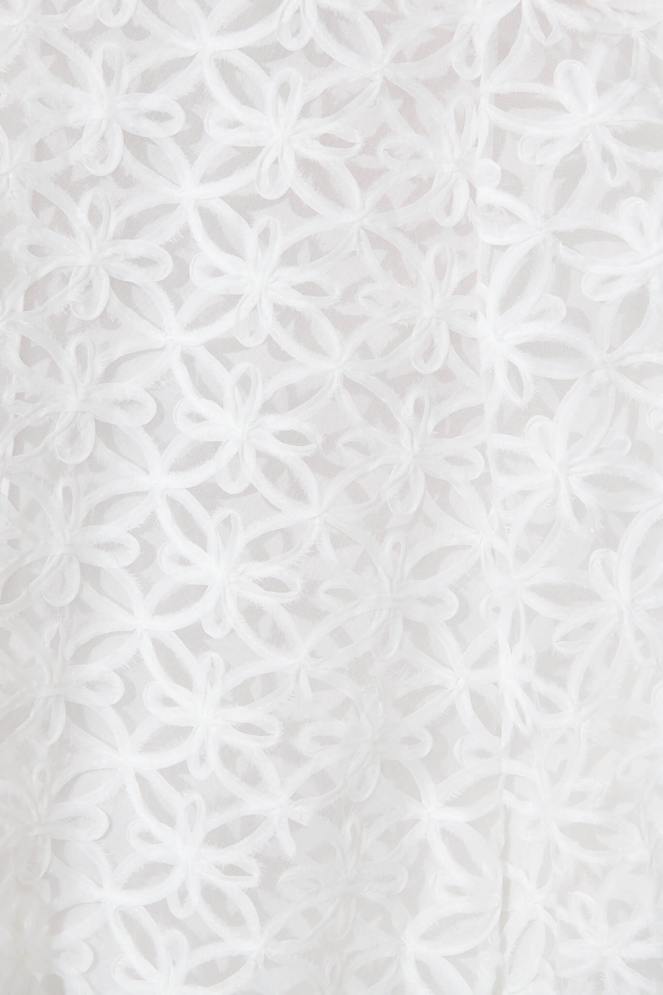 Osment Midi Dress In White Floral Embroidered Tulle - Image 6