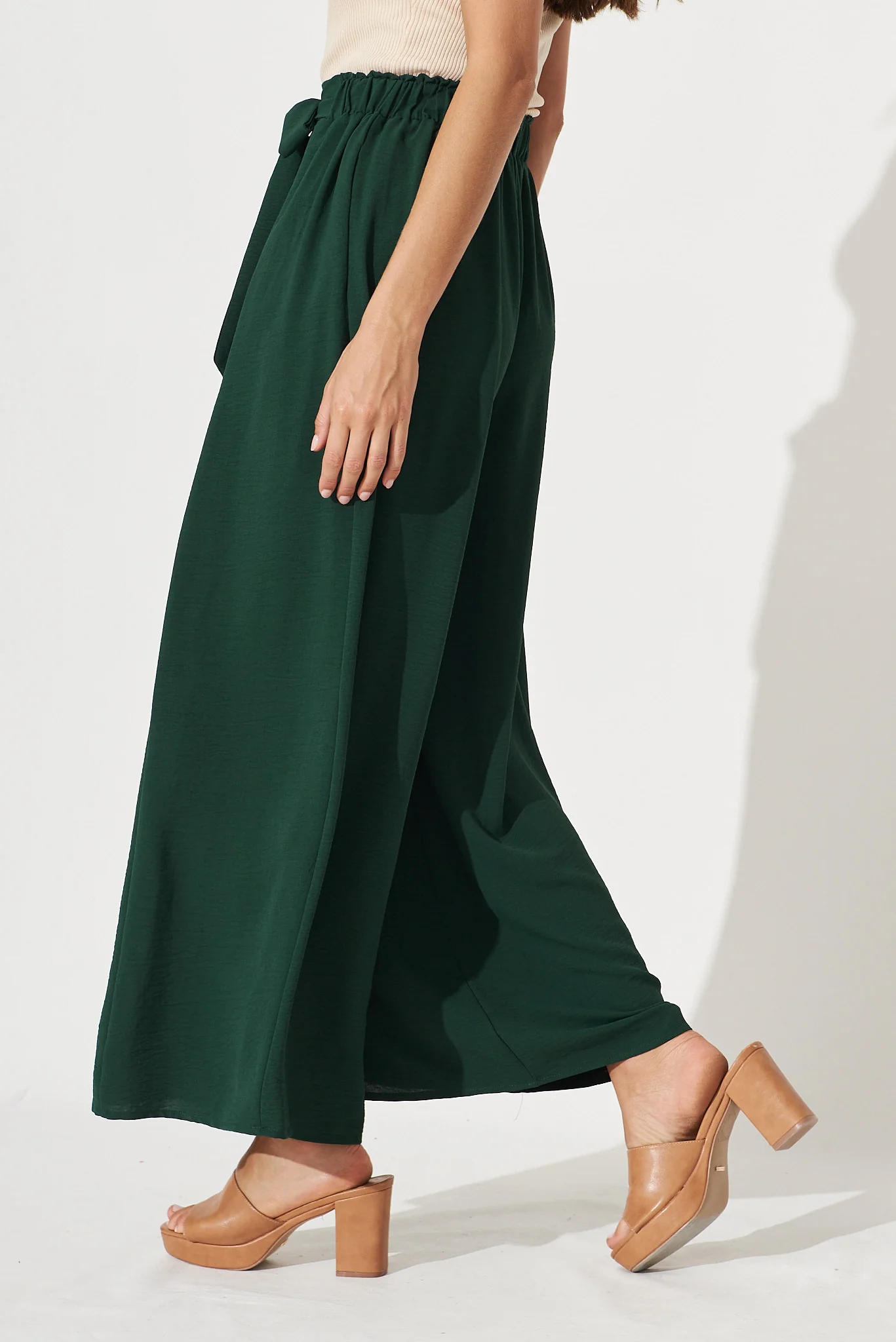 Page Pants In Emerald - Image 3