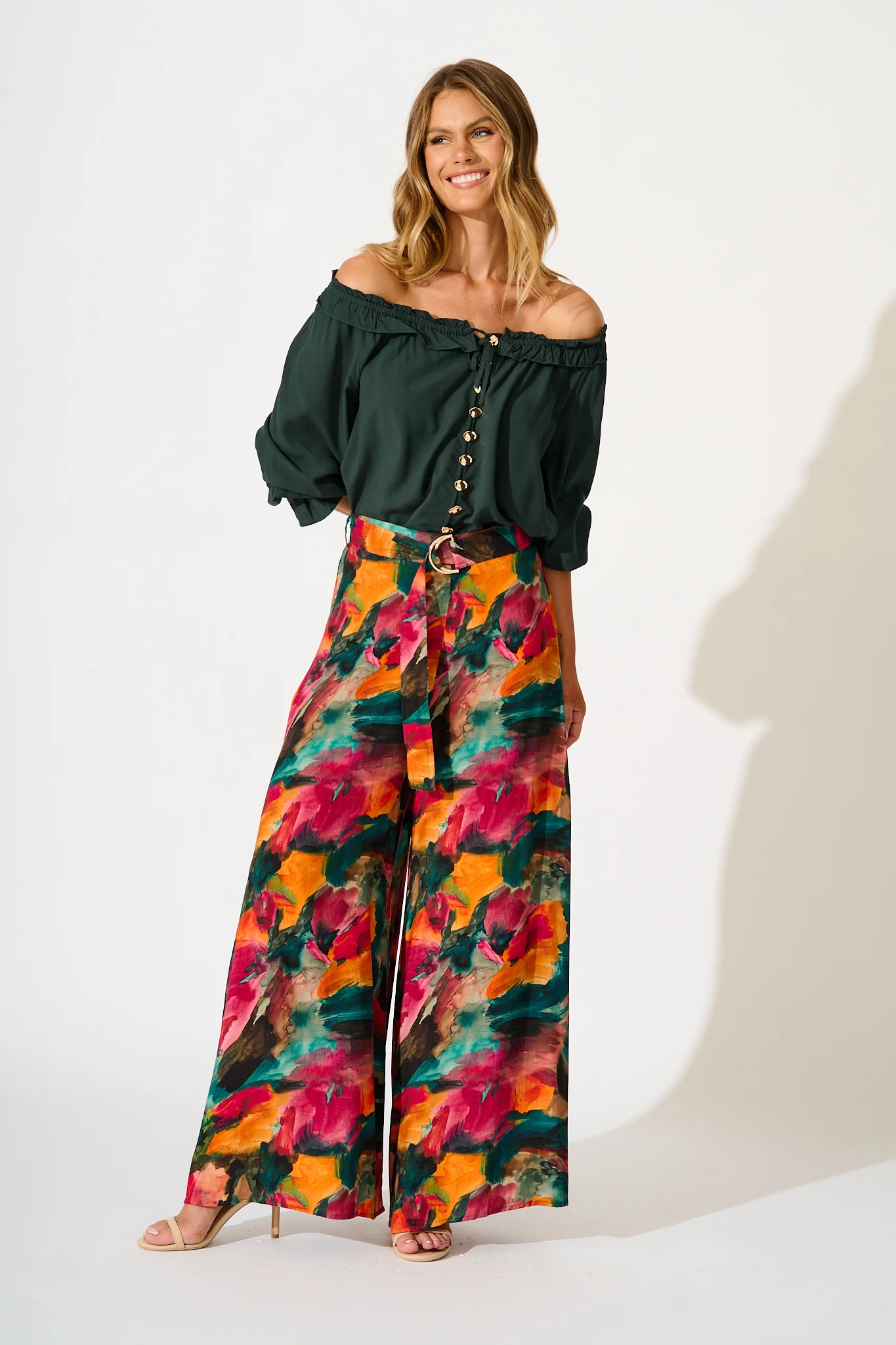 Painted Allure Top in Emerald - Image 5