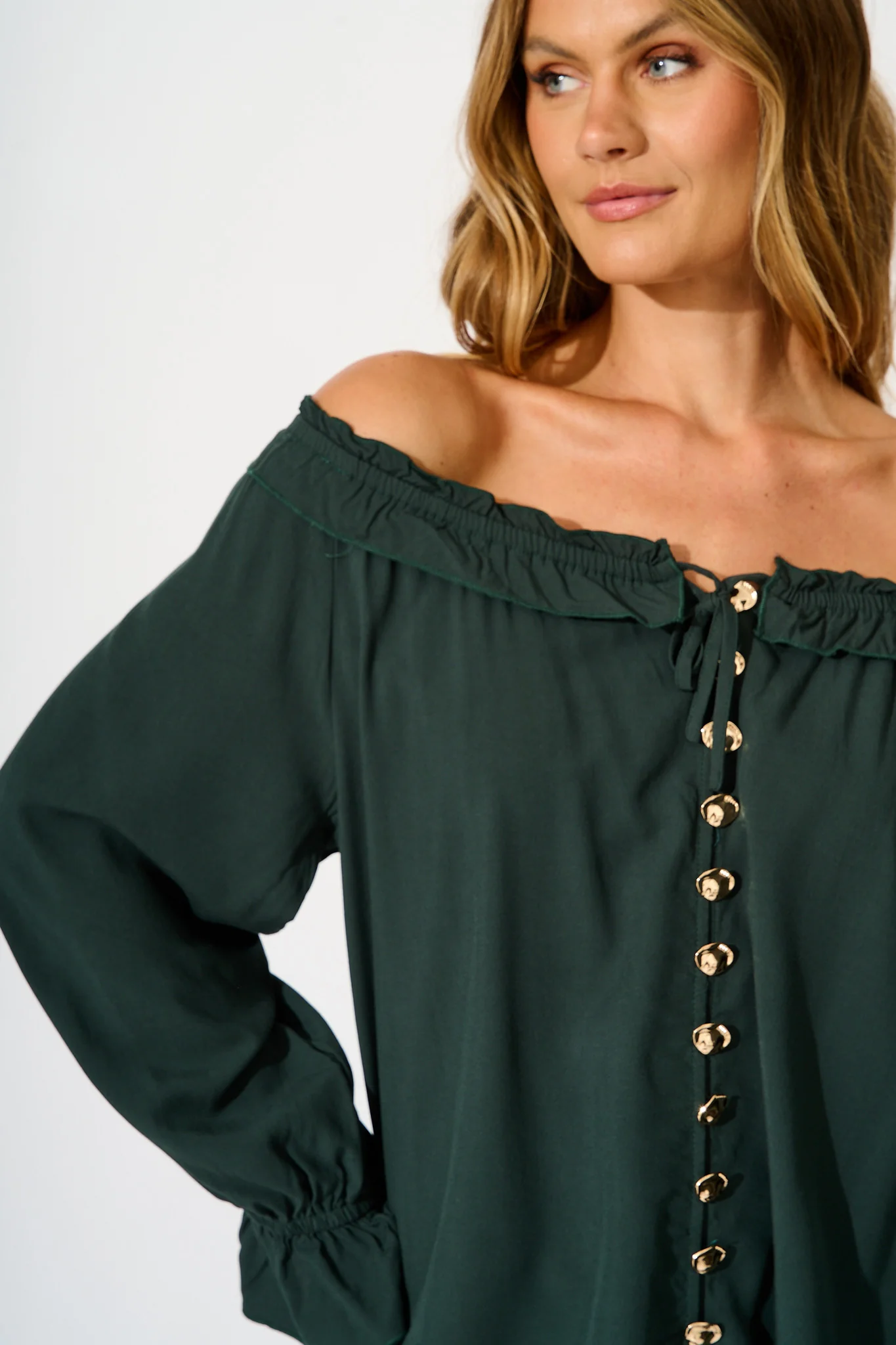 Painted Allure Top in Emerald - Image 6