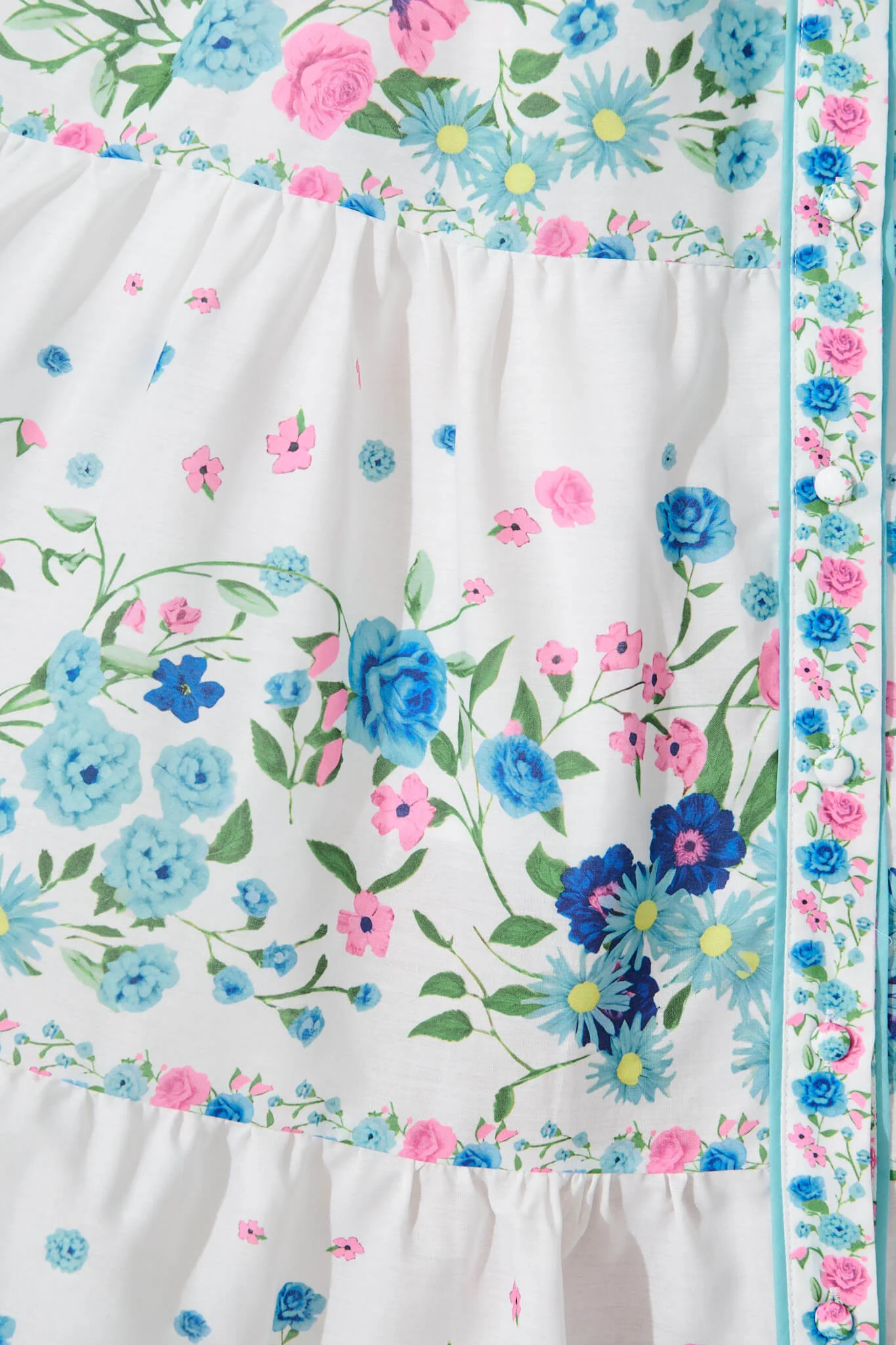 Pambula Maxi Dress In White With Pink And Blue Floral - Image 10