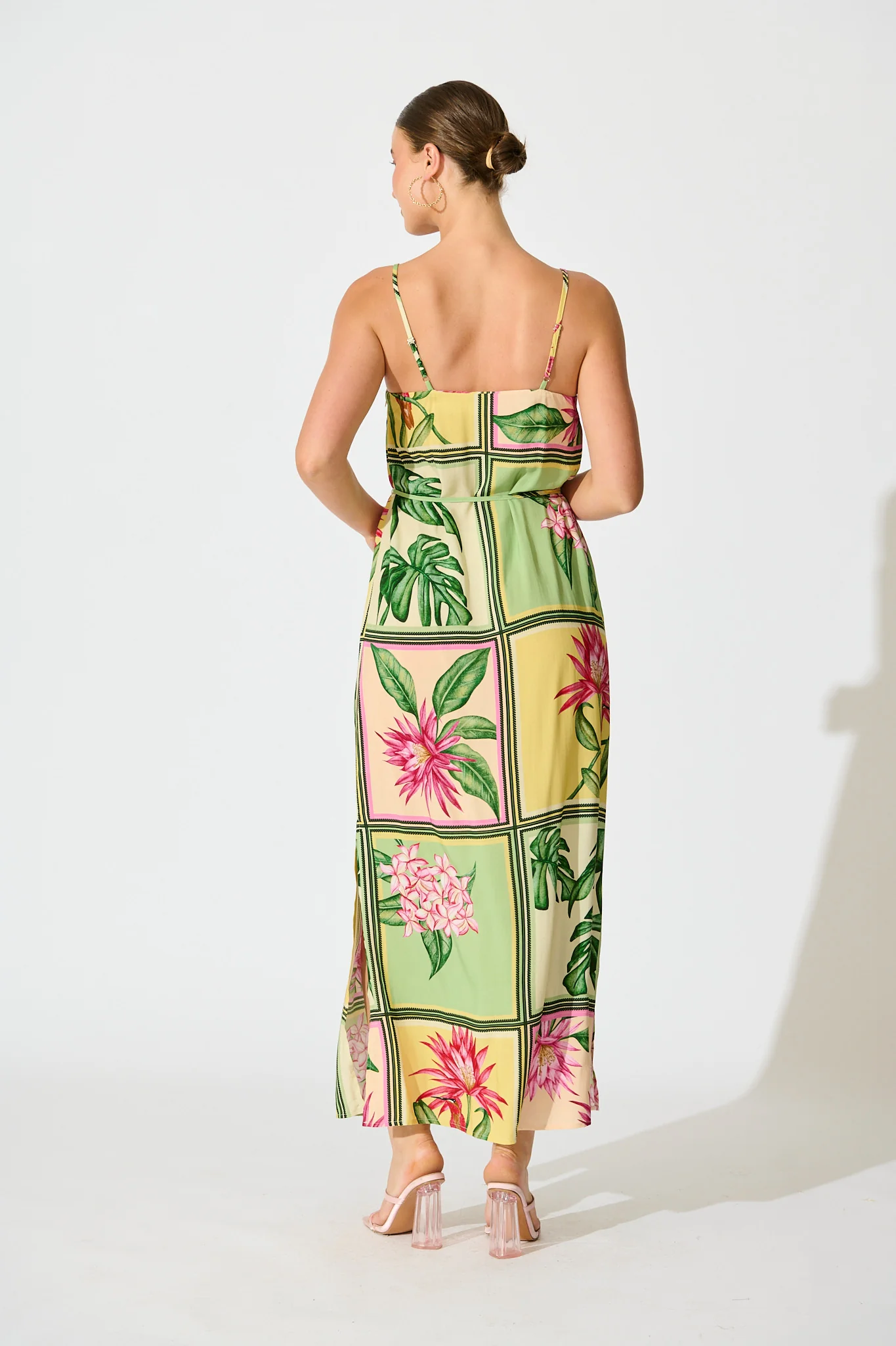 Paradise Found Sundress in Yellow Multi Tile Print - Image 7