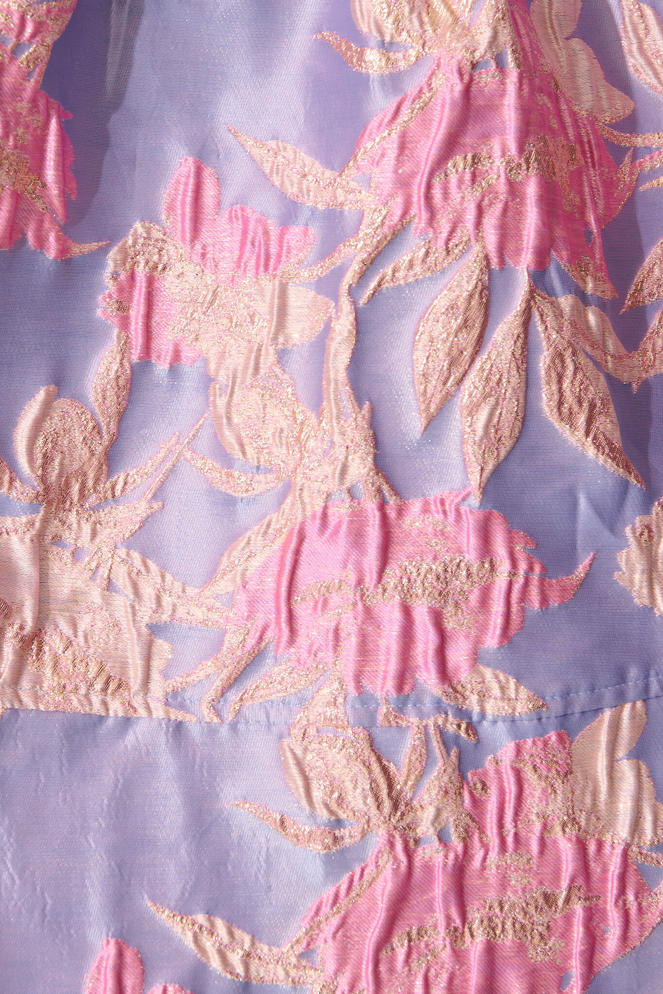 Paris Dreamer Dress in Lilac and Pink Metallic Jacquard - Image 10
