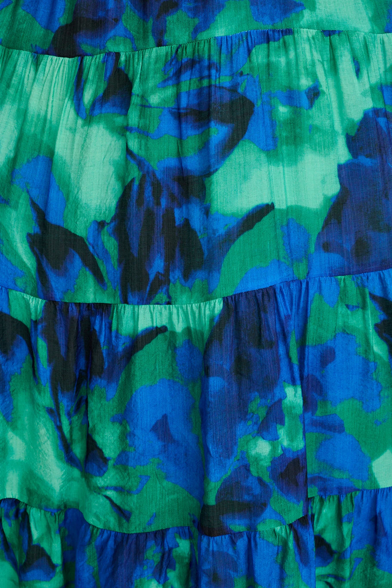 Pastel Symphony Maxi Dress in Blue and Green Watercolour Print - Image 6