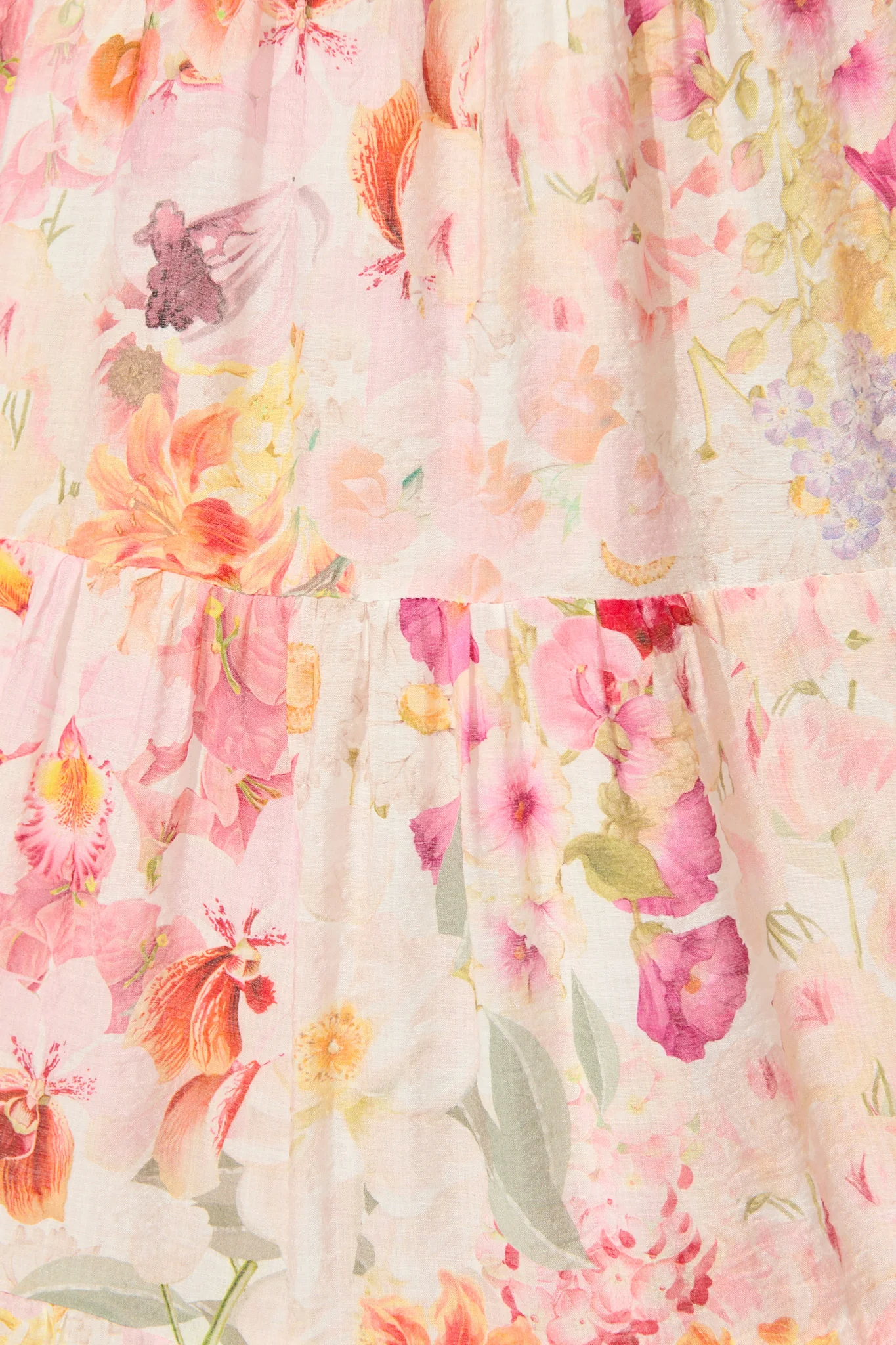Pastel Symphony Maxi Dress in White with Multi Blush Floral - Image 6