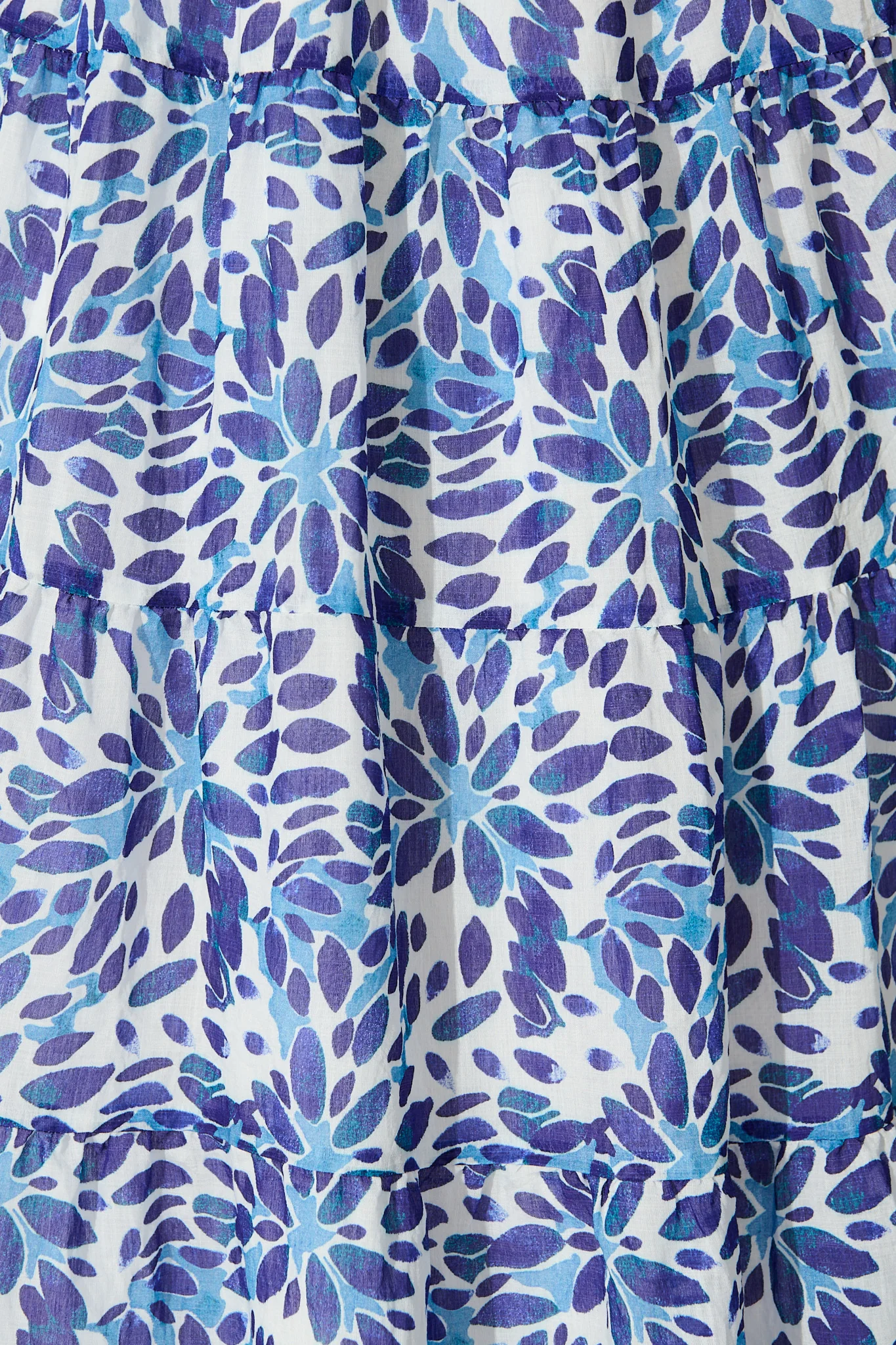 Petals at Dusk Maxi Dress in Blue with Navy Floral Print - Image 6
