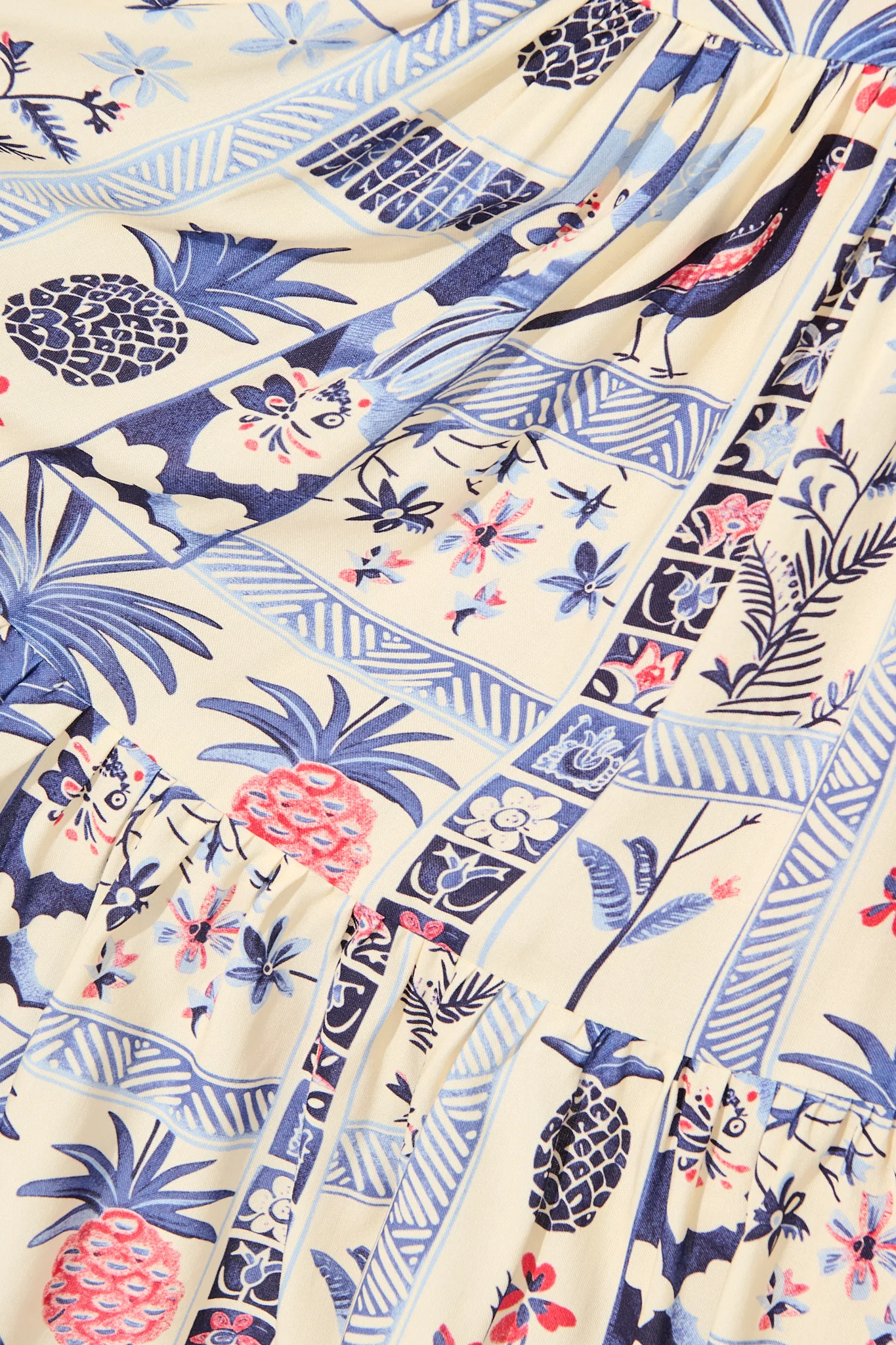 Pip Dress in White with Blue Multi Print - Image 6