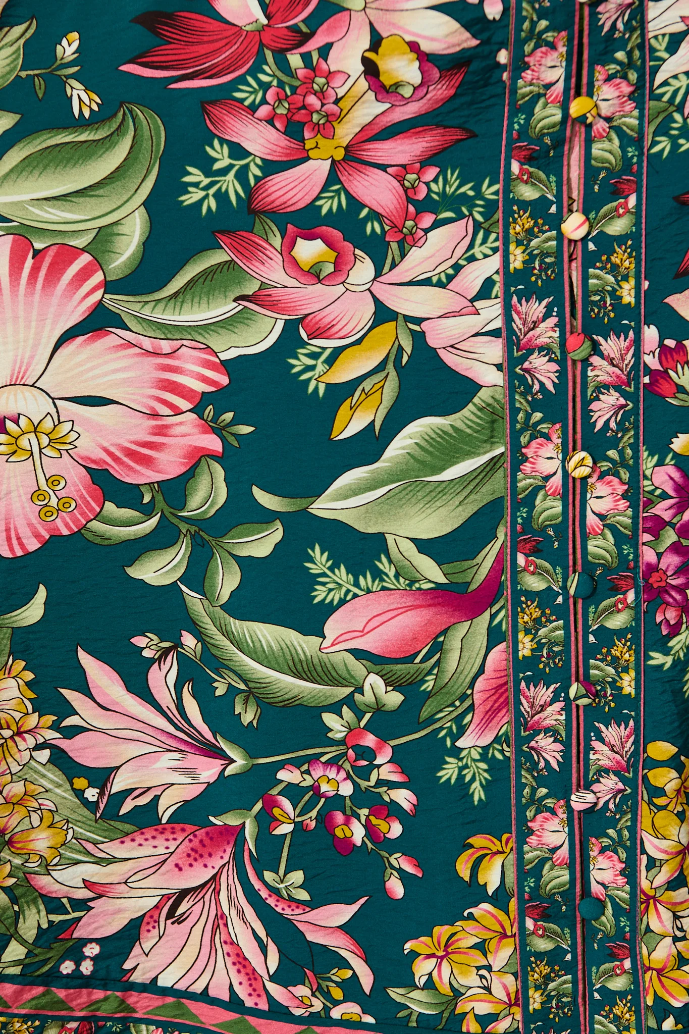 Portofino Bloom Midi Dress in Green with Multi Floral - Image 6